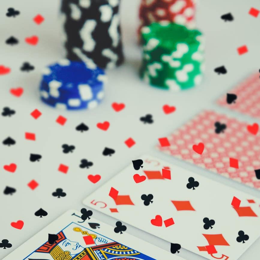 Poker Confetti Casino Sequins-Table Confetti Metallic Foil Sprinkles or DIY for Wedding Birthday Bday Baby Shower Engagement Bachelorette Party Supplies (Poker Confetti)
