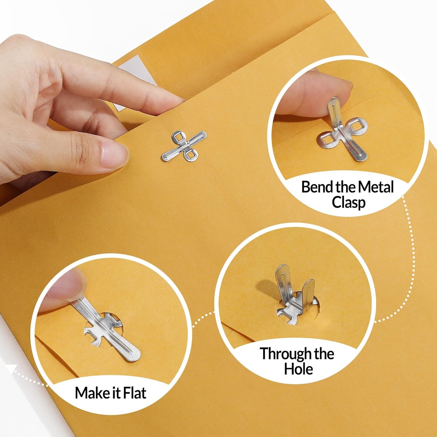 6x9 Clasp Envelopes 100 Count - 6x9 Inch Brown Kraft Envelopes with Clasp Closure &#x2013; for Home, Office, Business, Legal or School, Great for Filing, Storing or Mailing Documents