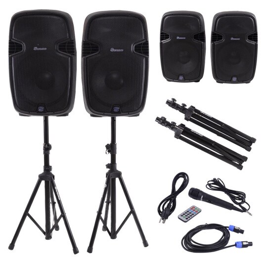 2000 W Dual 12&#x22; 2-Way Powered Speakers