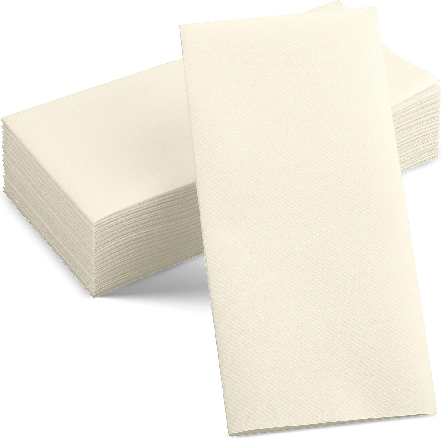 50-Pack Champagne Linen-Feel Disposable Napkins, 12×17 in, Cloth-Like
