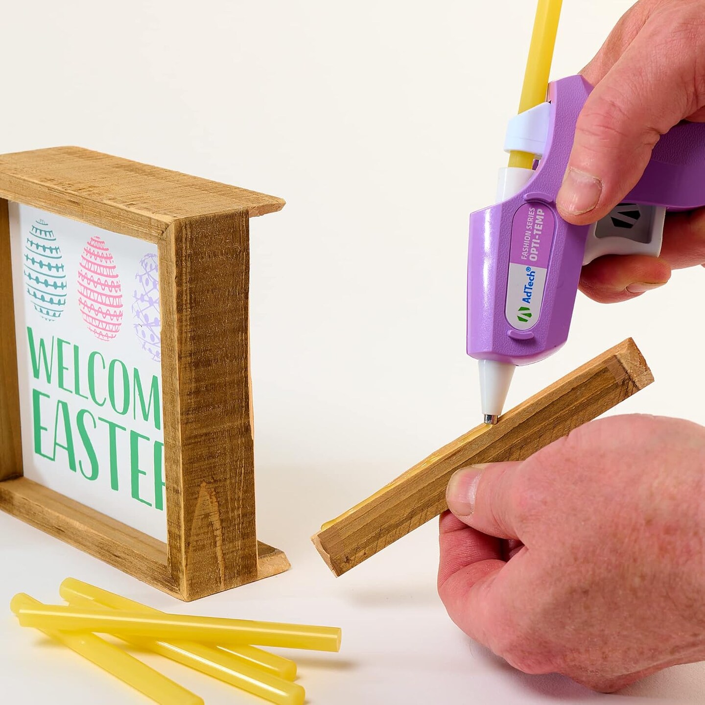 Premium Mini Hot Glue Gun - Lavender Craft Tool for Scrapbooking, Home Decor, DIY Crafts