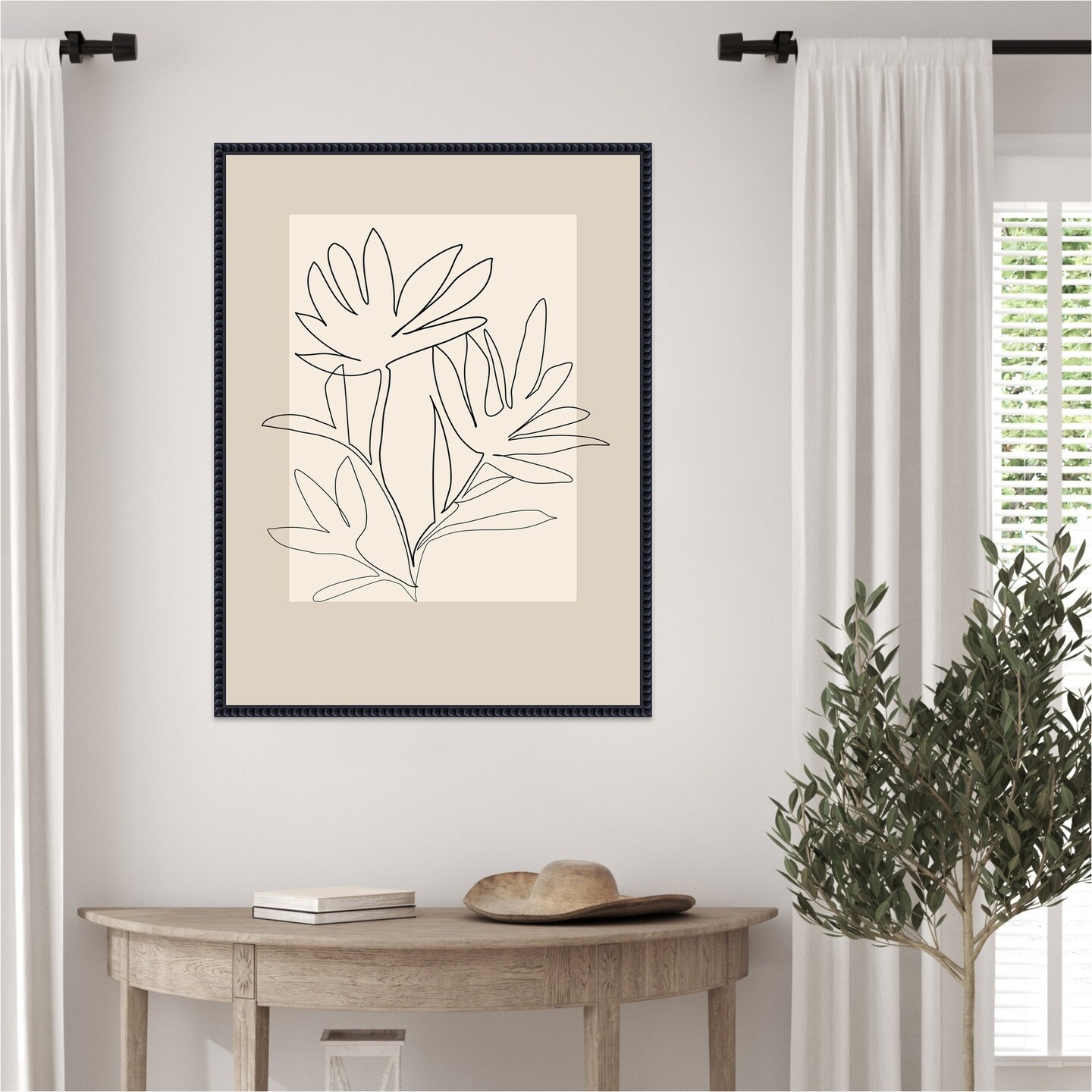 Line art 4 by Elena Ristova Framed Canvas Wall Art