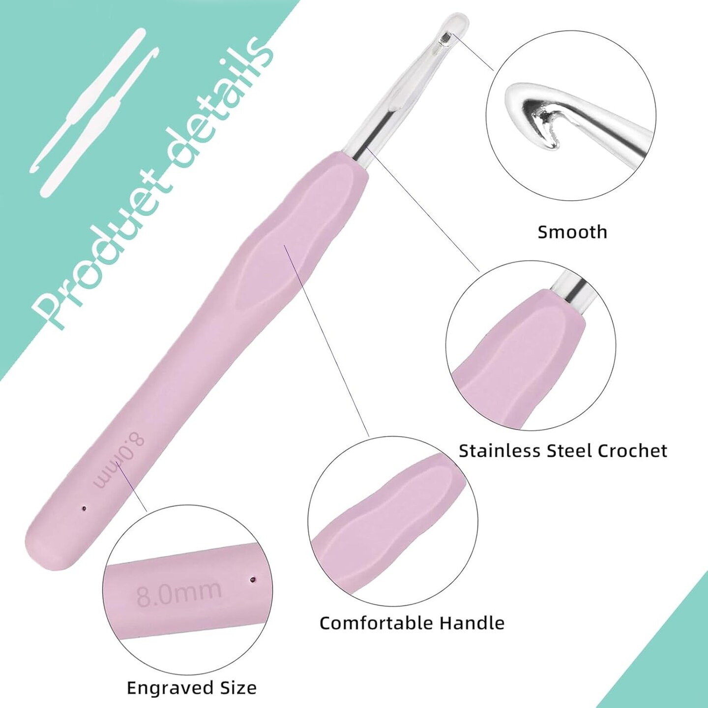 Buylorco Crochet Hooks 11 Size Crochet