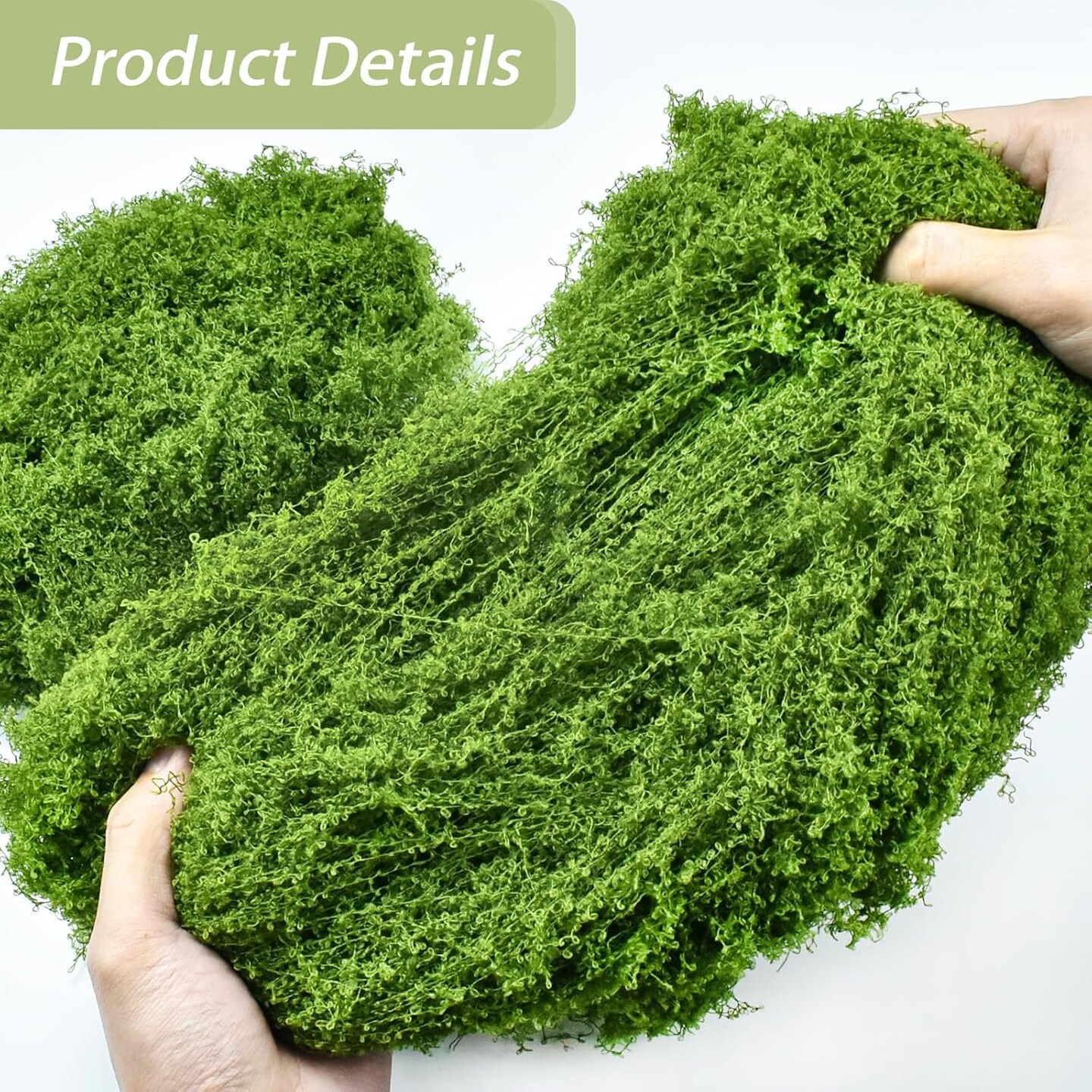Fake Green Moss for Crafts 5.3 Oz Decorative Artificial Moss for Crafts Decorative Faux Moss Table Centerpieces Wedding Party Decor Fairy Garden Floral DIY