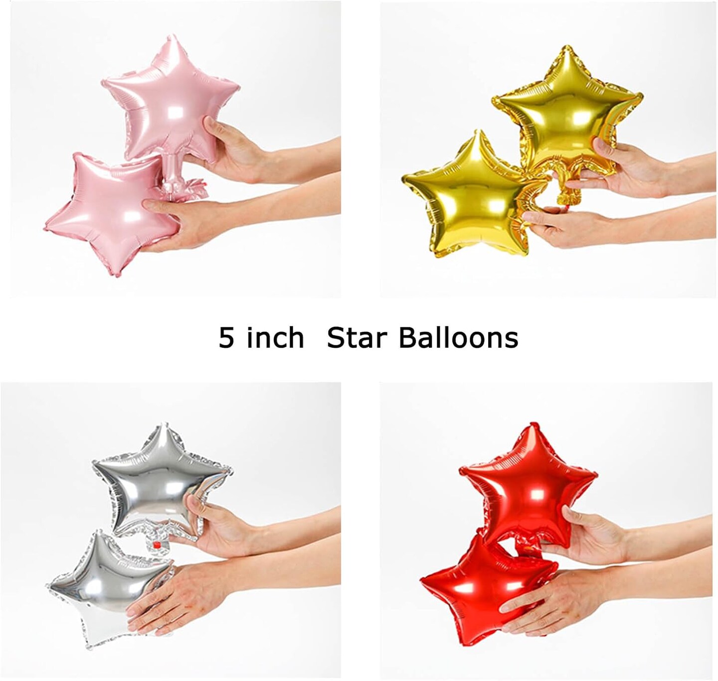 Gold Star Balloons,50 Pieces PSKJATIN 5&#x22; Star Balloons,Small Gold Foil Star Balloon Mylar Balloons for Party Decorations