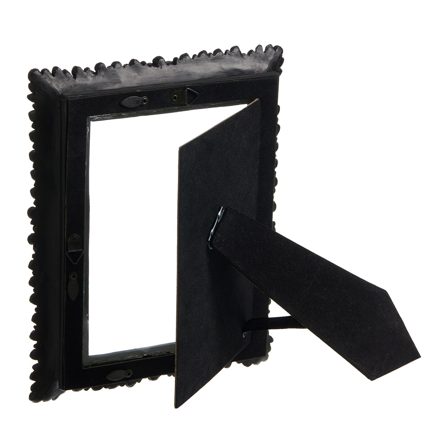 Set of 2 Black Scoop Resin Tabletop Picture Frames-5x7
