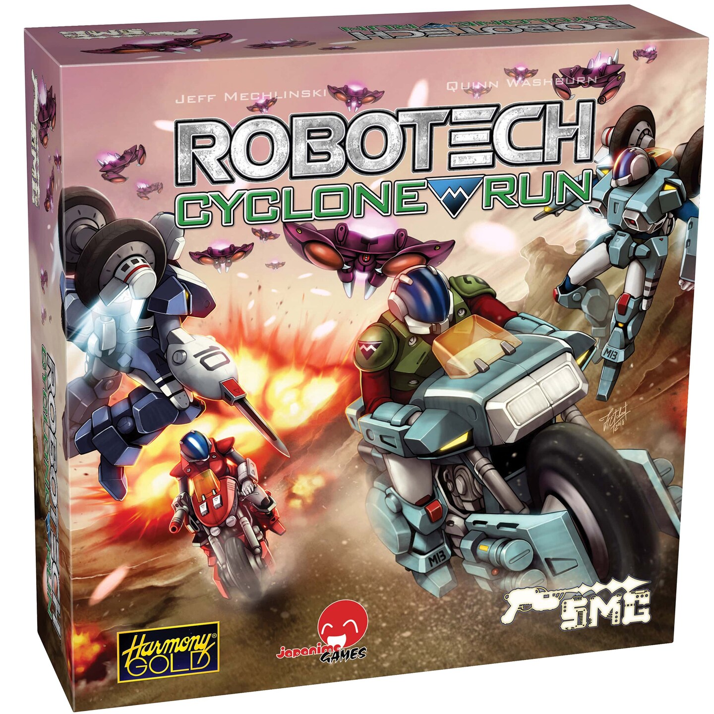 Strange Machine Games: Robotech: Cyclone Run - Dice Based Strategy Board Game, Area Control, Officially Licensed, Ages 10+, 2-4 Players, 25 Min