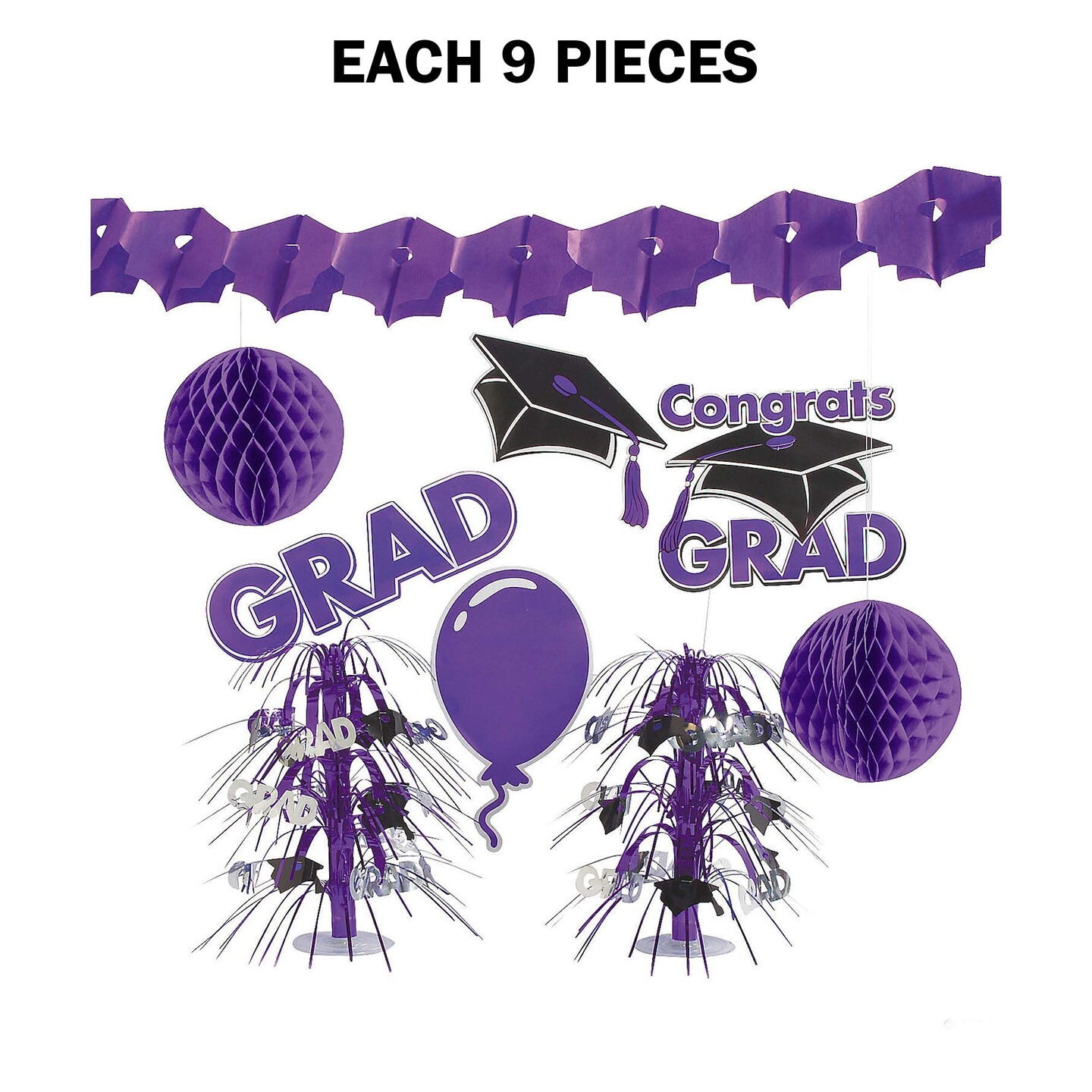 Graduation Party Decorating Kit - 9 Pc