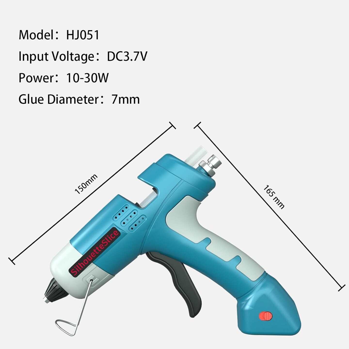 Cordless Hot Glue Gun Mini Glue Gun with 30pcs 7mm*150mm Glue Sticks Cordless Hot Glue Gun Set for Crafts DIY Arts Home Repairs 20W