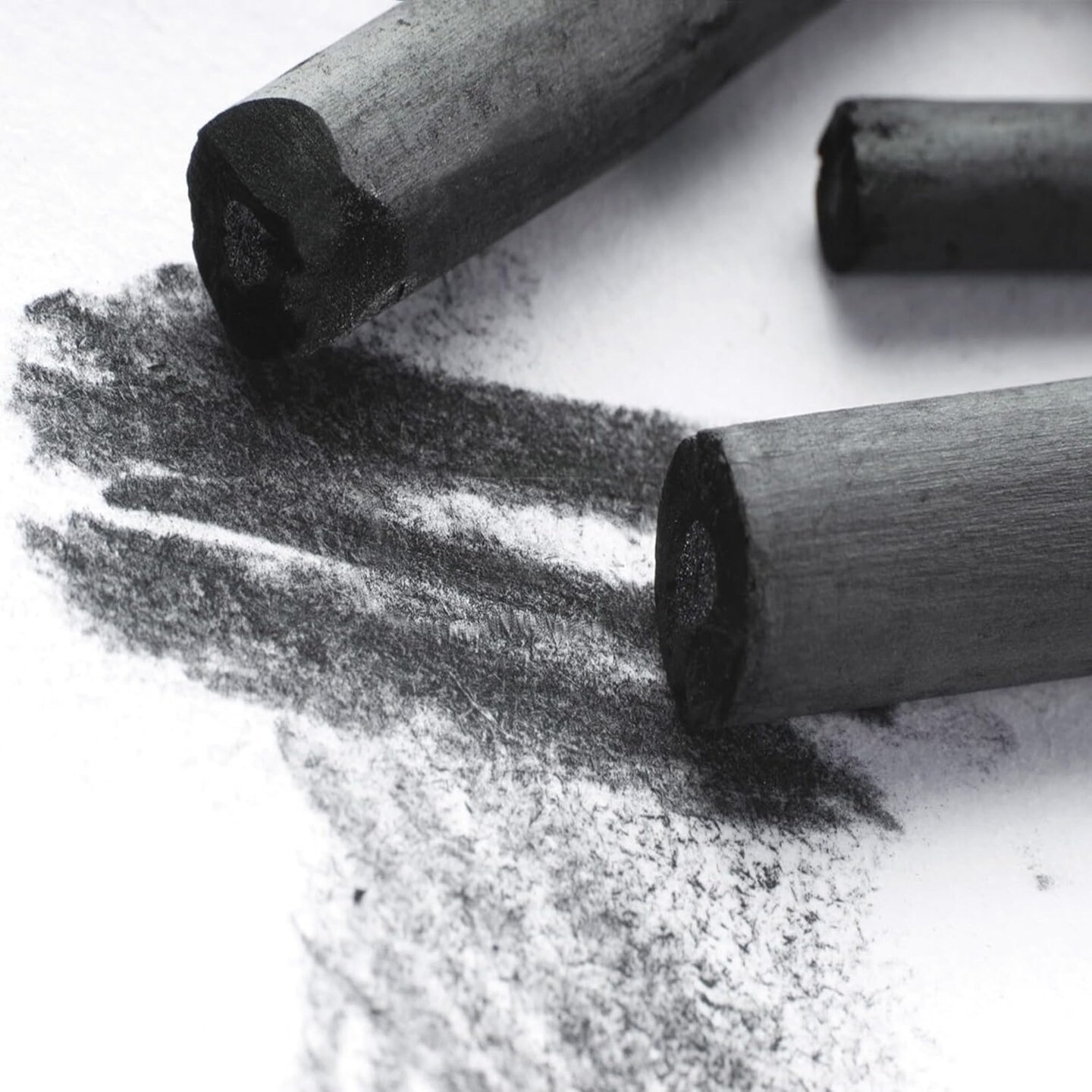 Vine Charcoal Sticks, 18-20 MM Jumbo Vine Charcoal Pencils for Artists, Beginners, 4 Pcs Natural Charcoal Stick for Sketching, Drawing, and Shading