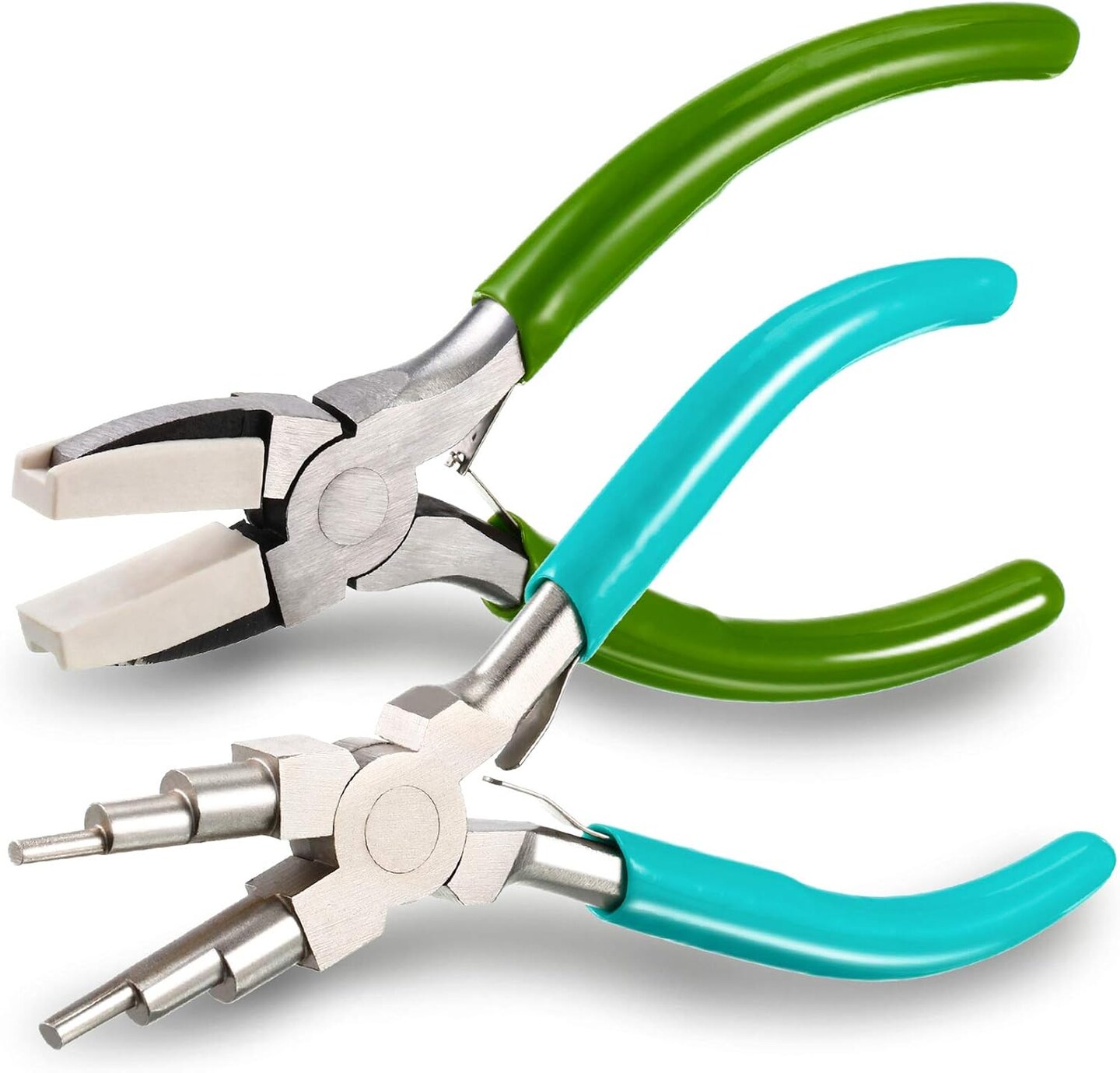 2 Pieces Jewelry Making Tool Bail Making Pliers 6 in 1 Jewelry Pliers Wire Bending Pliers for Beading Looping Shaping Wire DIY Crafts