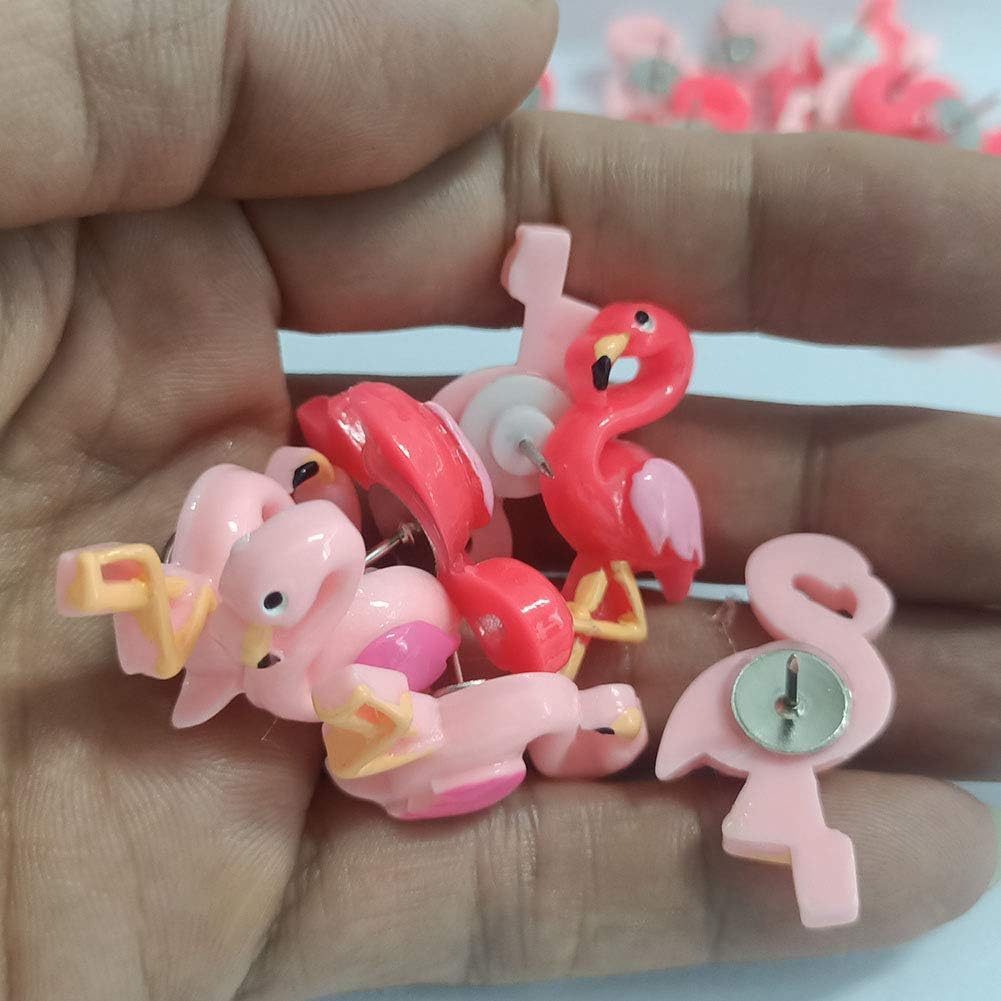 30 pcs flamingo push pins cute resin thumbtacks for bulletin boards, office, classroom, and DIY crafts