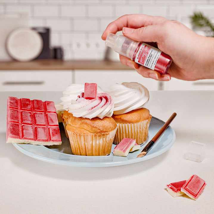 Bakell - Classic Red Luster Dust (4g, 1x Pump) Edible Vegan Dust &#x26; Paint for Baking, Desserts and Beverages