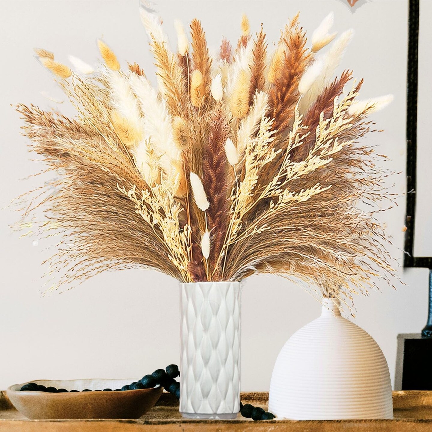 Dried Pampas Grass Decor - Perfect Theme for Holidays, Boho Home, Centerpieces, Wedding Decorations
