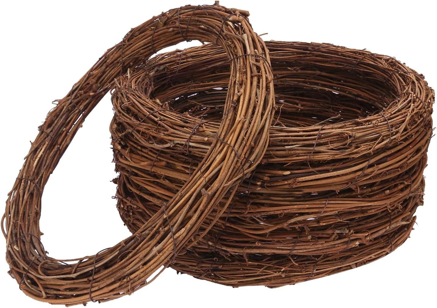 6 Pcs 12 Inch Natural Grapevine Wreath frame Set, Hand-Woven Vine Branch Wreaths for DIY Crafts, Christmas Decorations, Home & Event Styling