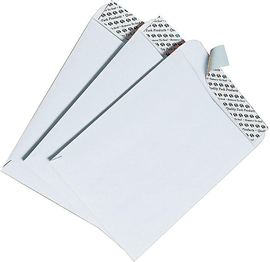 6 x 9 Catalog Envelopes with Self Seal Closure, for Mailing, Storage and Organizing, 28 lb. White Wove, 100 per Box (QUA44182)
