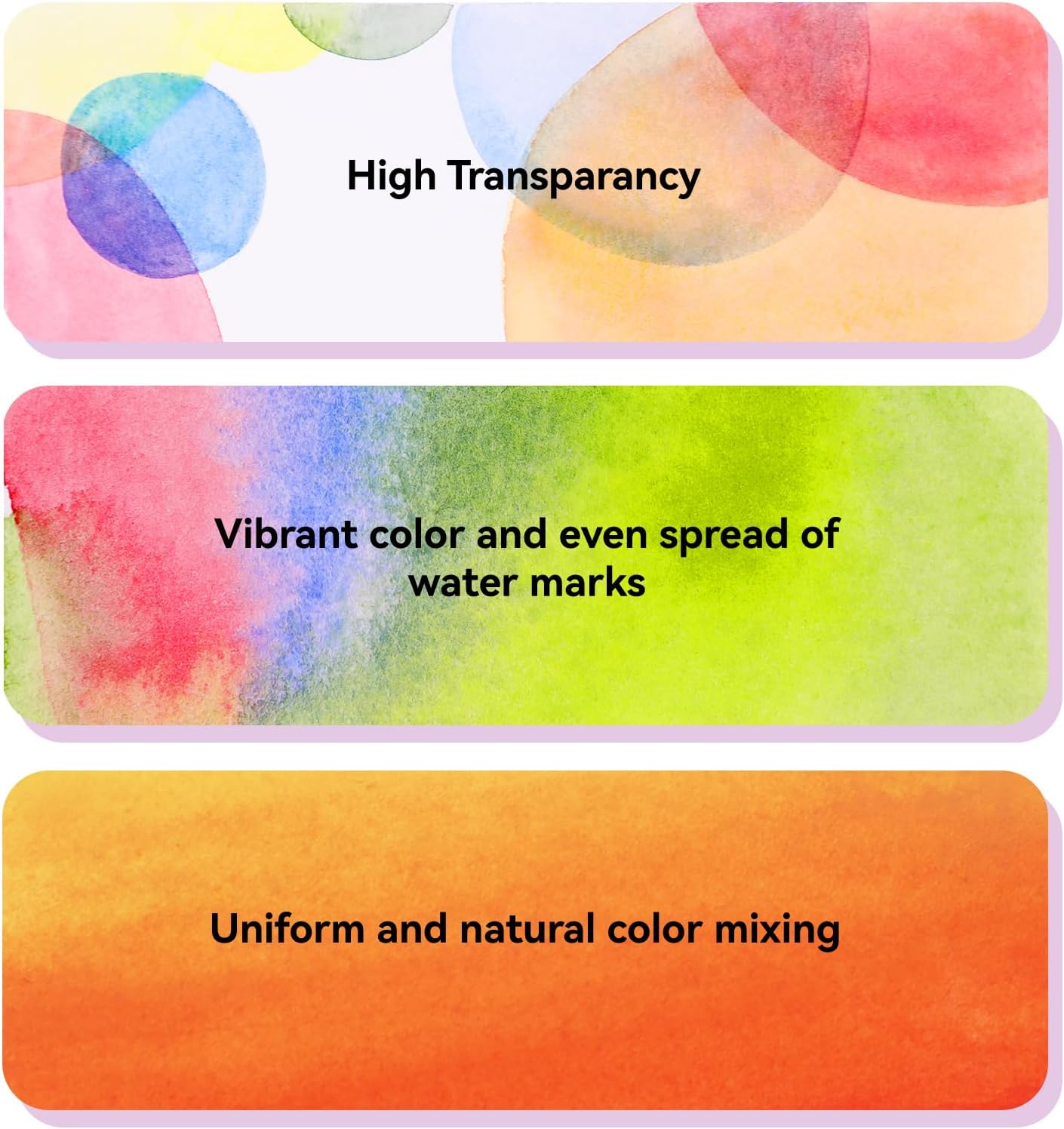 Artist Watercolor Paint Set,48 Vibrant Colors in Portable Box, Great Lightfastness, Perfect Travel Professional Watercolor Set for Artists, Beginners, Adults