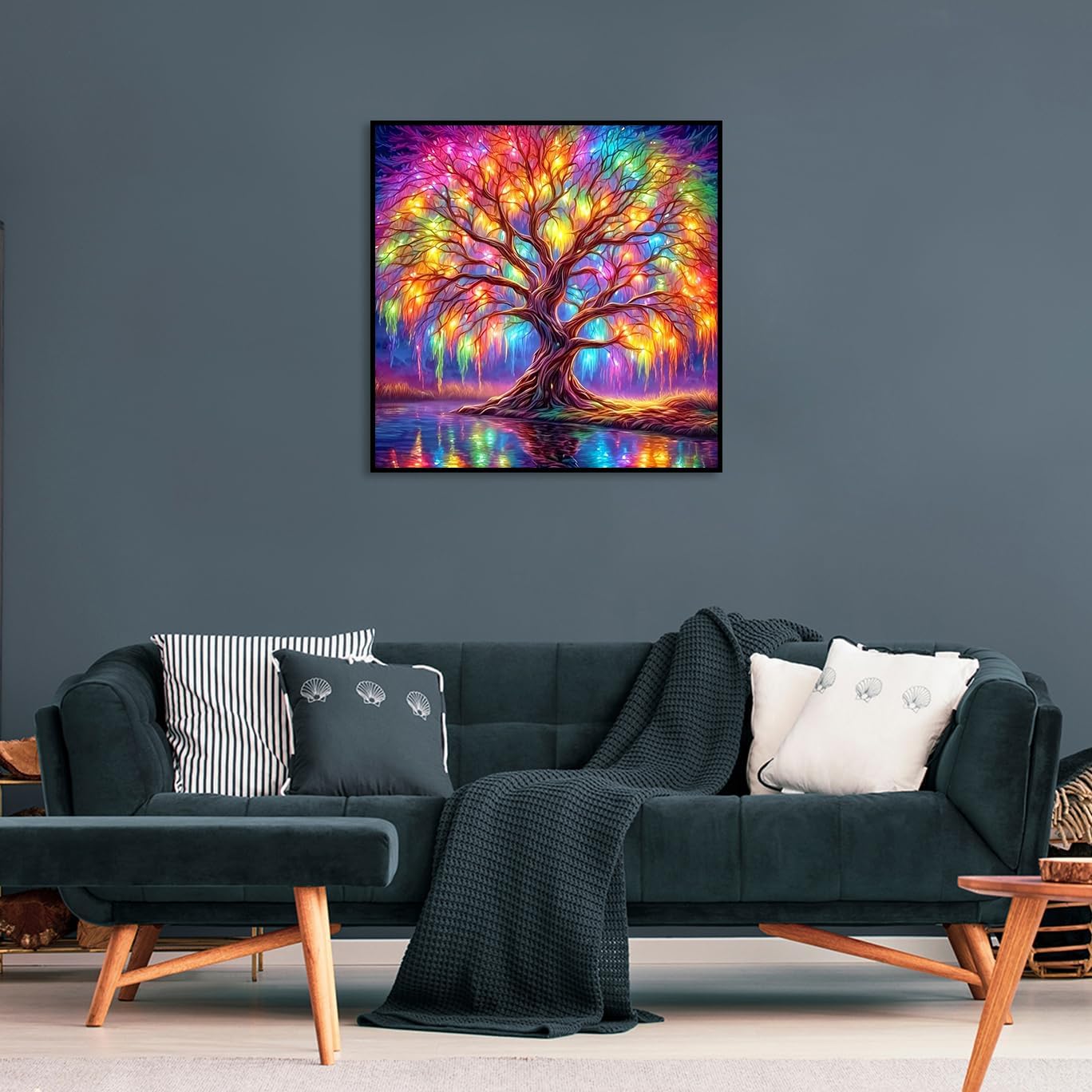 5D Diamond Painting Kits for Adult Colourful Tree of Life Diamond Art Kits for Adult Beginners Tree Diamond Painting Full Round Drill Crafts Kit