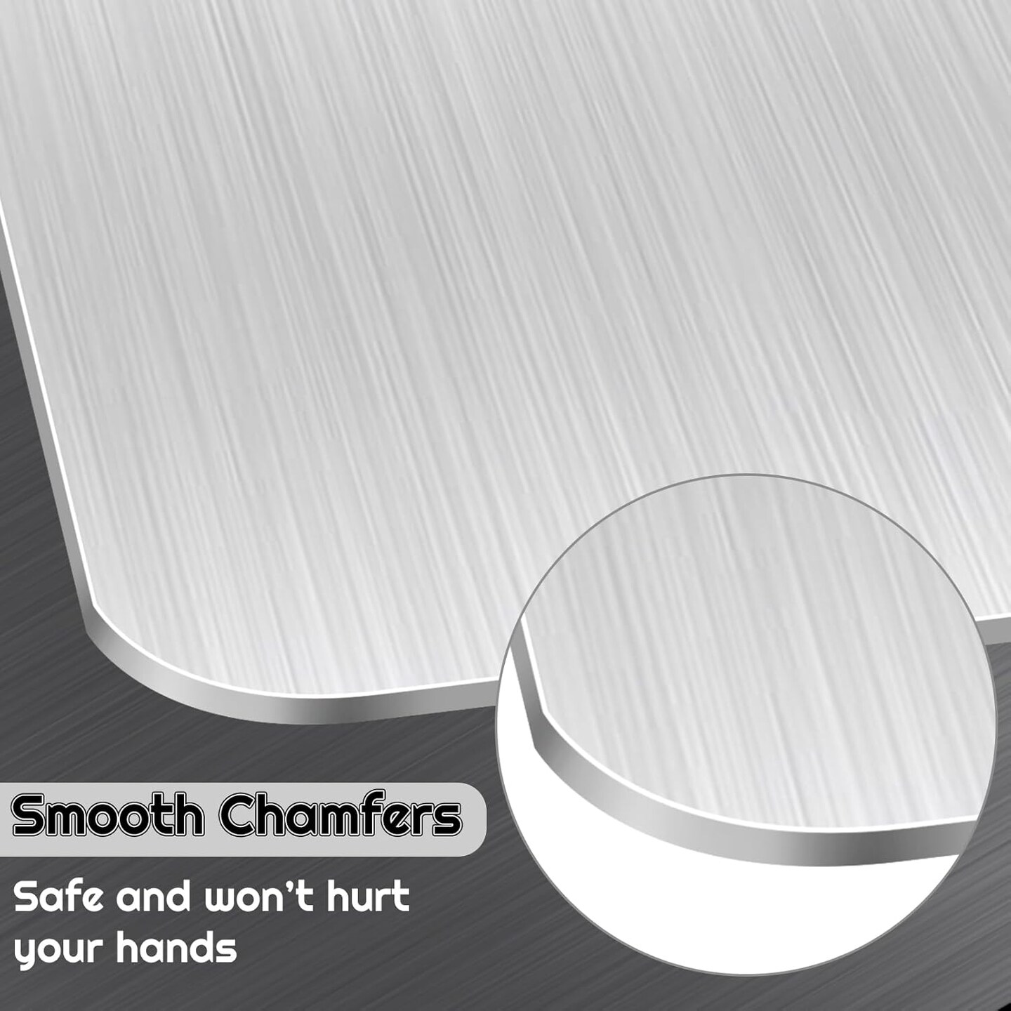 Titanium Cutting Boards, Stainless Steel Food Grade Cutting Boards, Titanium Cutting Boards for Kitchen, Stainless Non Stick Chopping Boards for Meat, Fruit, Vegetables, Dishwasher Safe (12 x 8 in)