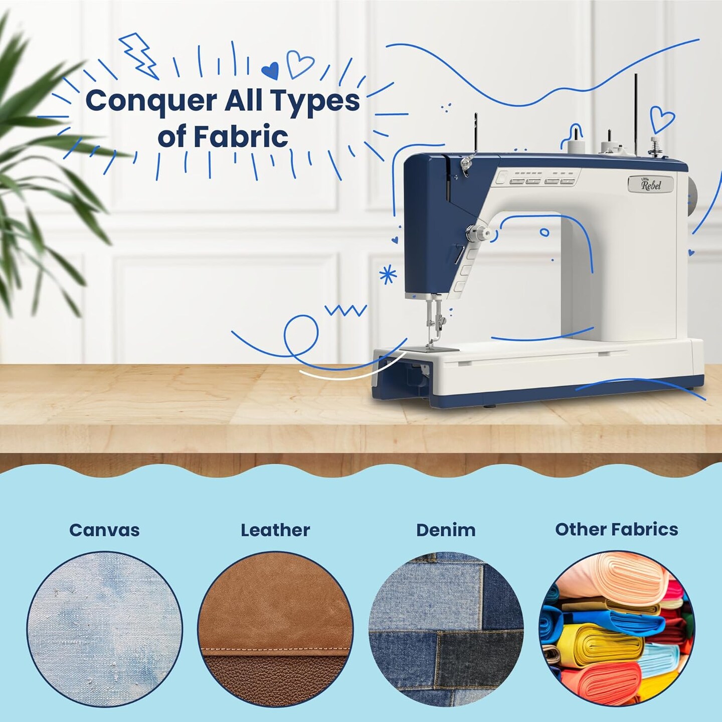 Grace Little Rebel Straight Stitch Sewing and Quilting Machine