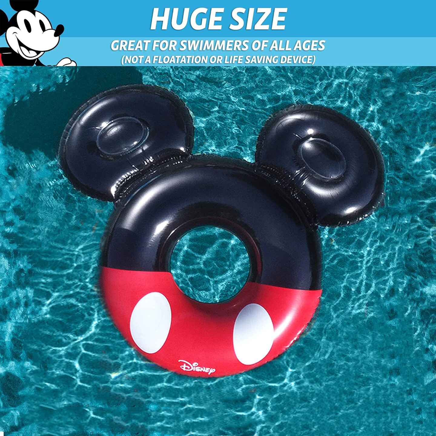 Disney Pool Float Party Tube by GoFloats - Choose Between Mickey and Friends, Monster&#x27;s Inc, Finding Nemo, Lilo and Stitch, UP and Wall-E