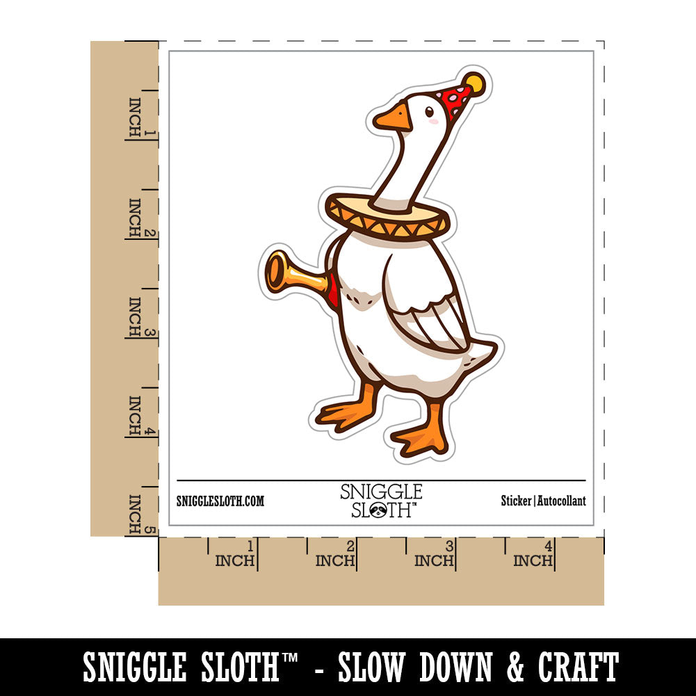 Water Bottle Sticker Set Silly Goose Clown with Horn Honk Cute Waterproof Vinyl Stickers Pack Decal, Skateboard, Laptop, Car, Window, Bumper - 5 Pack