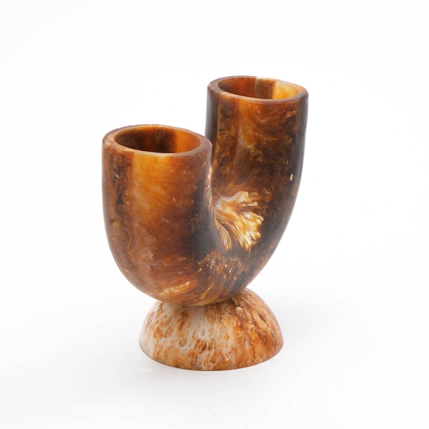Resin Flower Vase with Base - Artistic Marbled