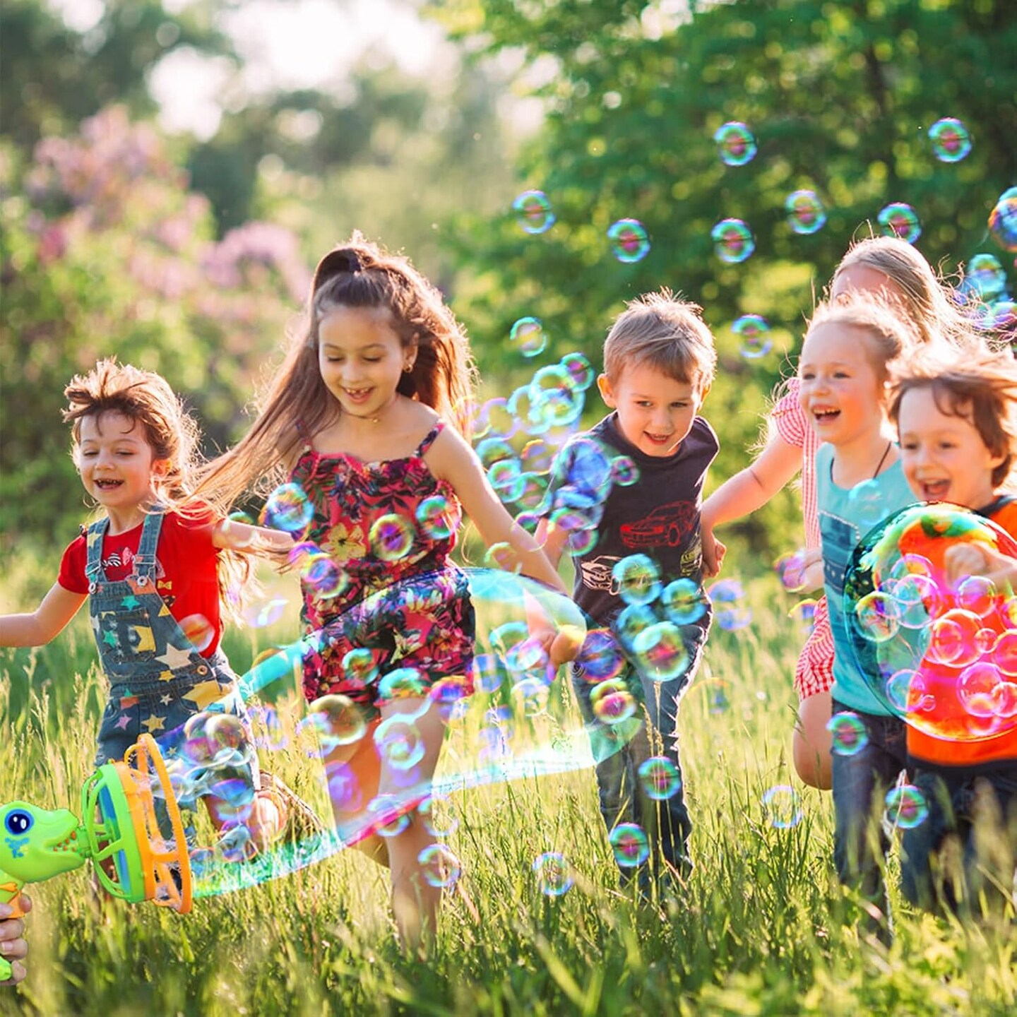 Bubble Gun Bubble Machine Dinosaur Bubble Blower Toy for Kids and Toddlers Bubble in Bubble Gun Party Favors Birthday Christmas Easter Gift