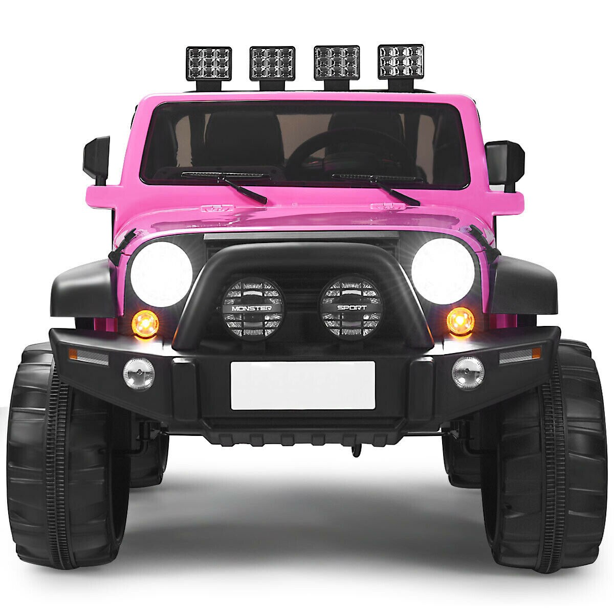 2-Seat Ride-On Car Truck with Remote Control, LED Lights, Music and Safety Features