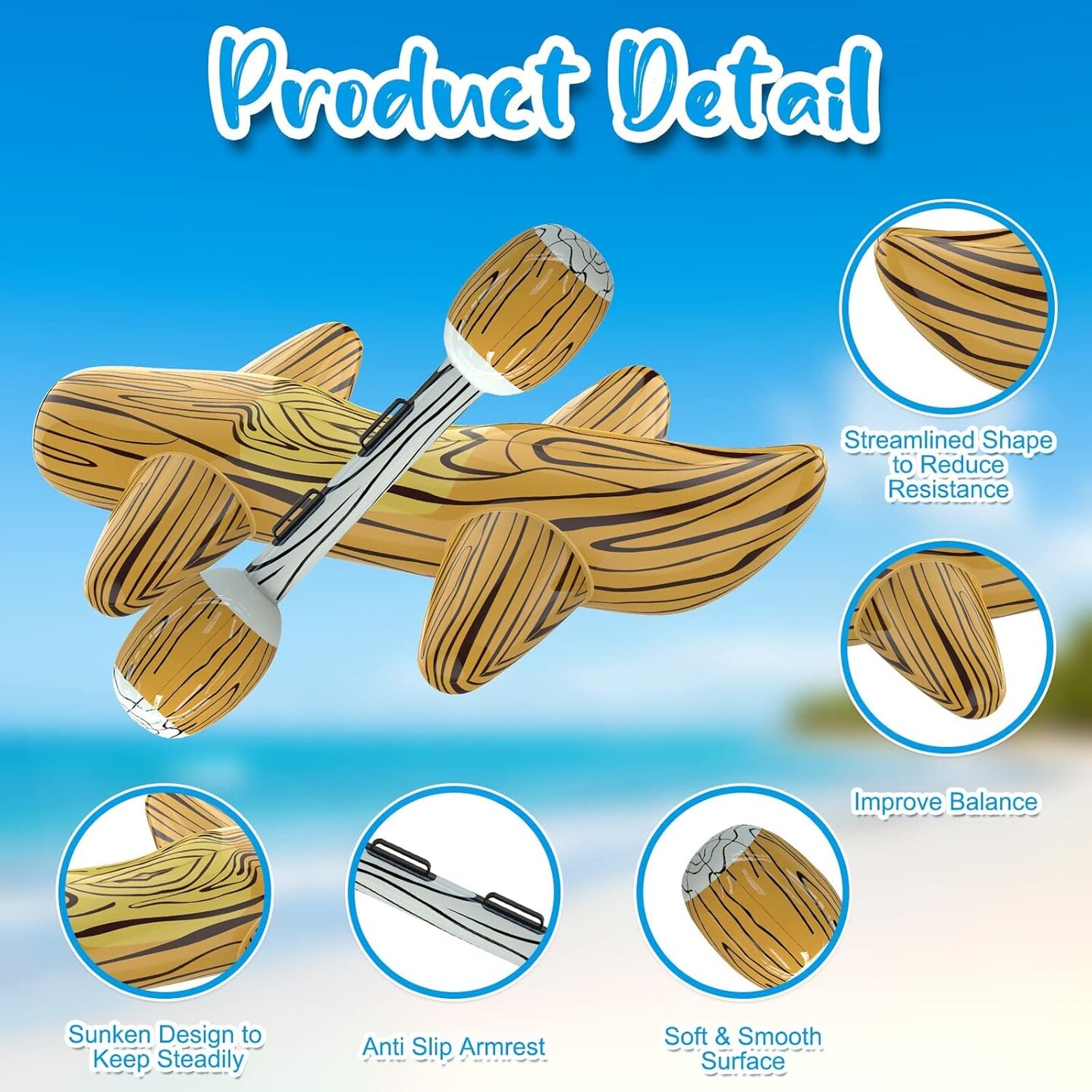 Pool Floats Games Toys, Inflatable Raft Pool Toys for Kids (Ages 8-12) & Adults, Inflatable Logs Battle Game for Family, Swimming Pool Floaties Patented