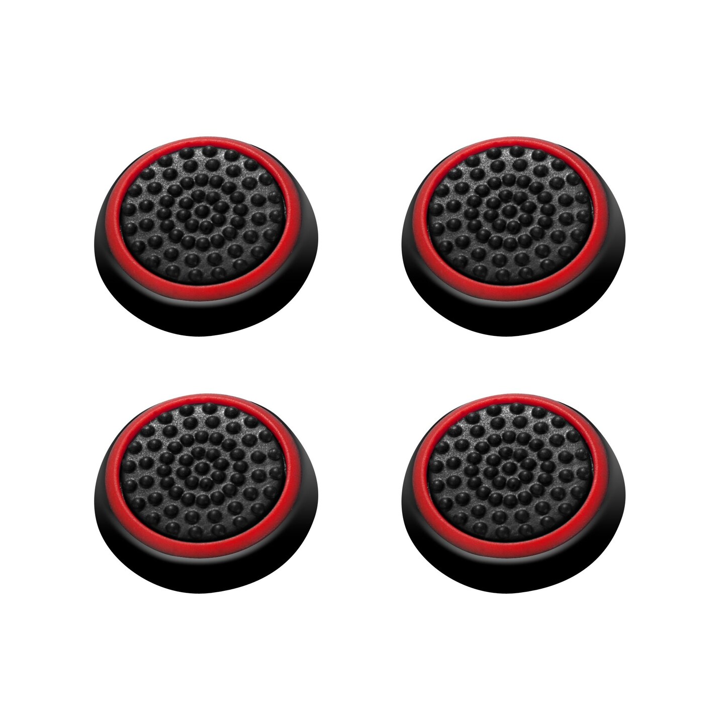 4pcs Thumb Grips for PS4 Controller Xbox One Xbox 360 Black/Red Silicone Caps Analog by Insten for Sony PlayStation 2 3 4 Controller