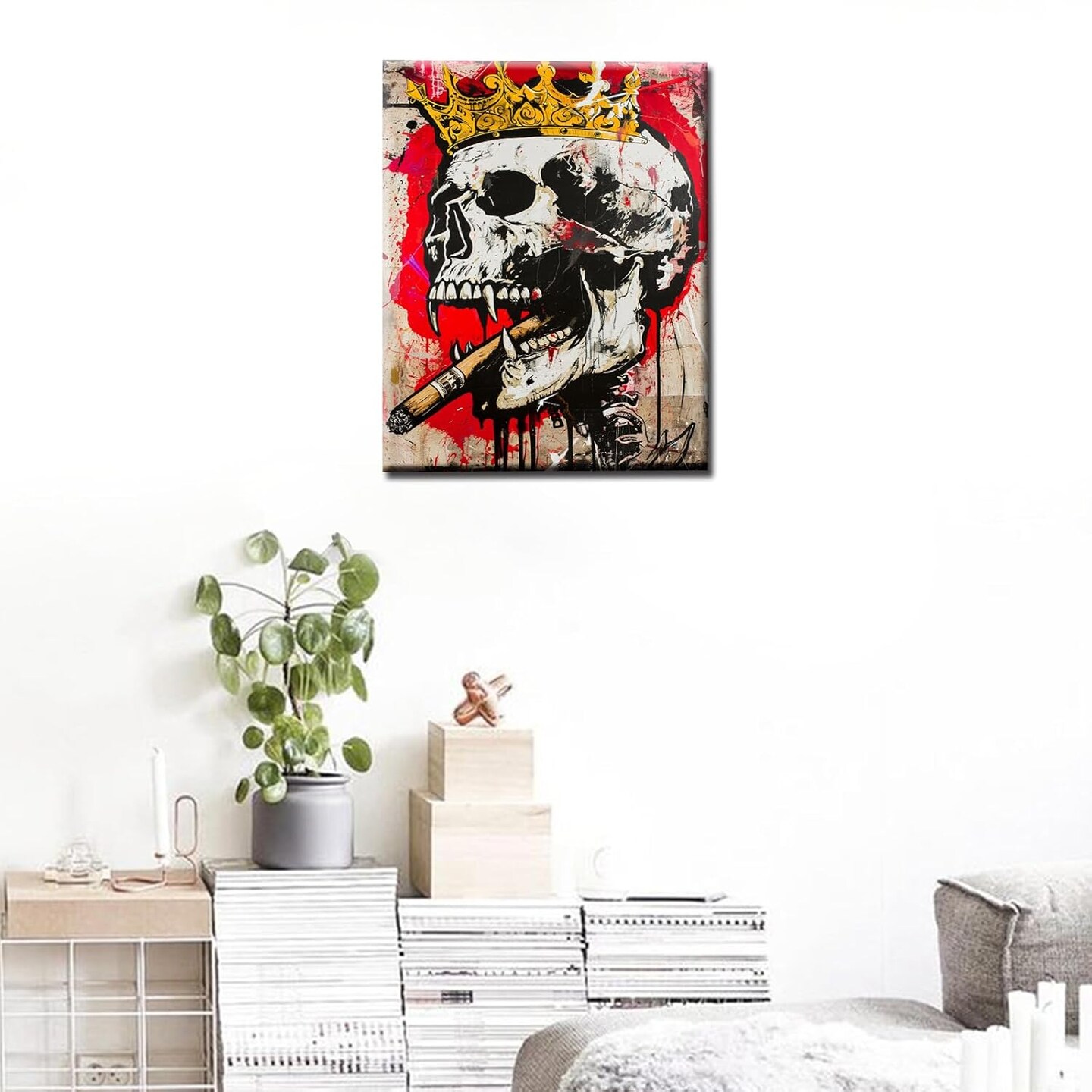 Crowned Skulls Paint by Numbers for Adults