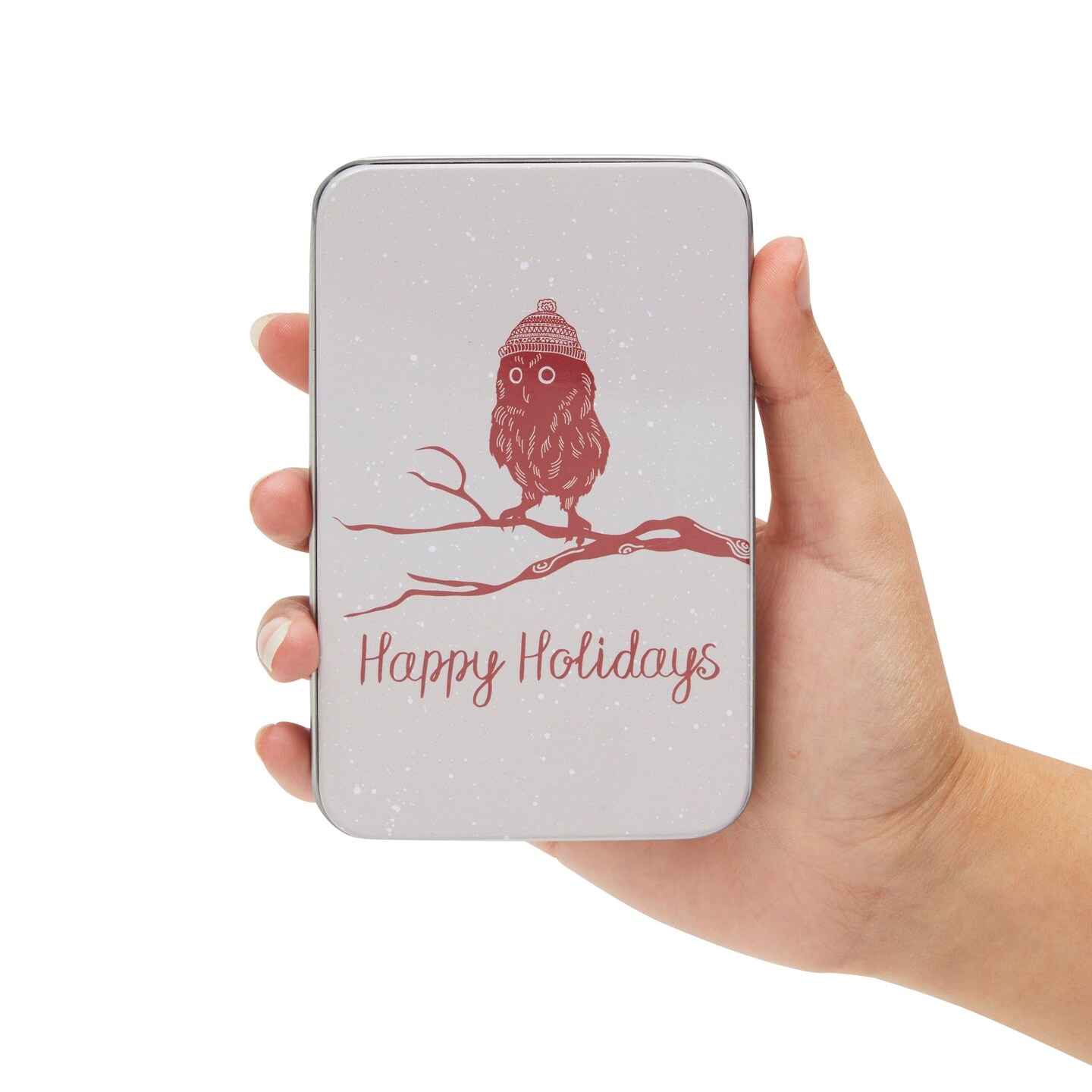 6 Pack Tin Christmas Gift Card Boxes With Lids for Stocking Stuffers, 6 Winter Animals Designs (5 x 3.25 In)