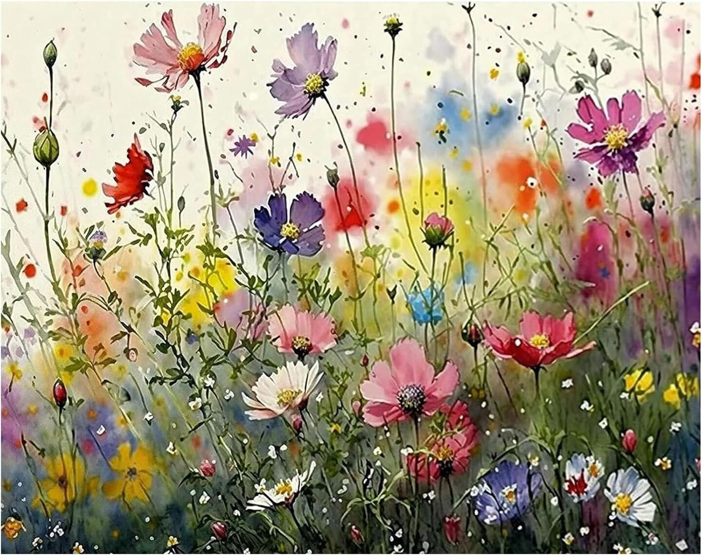 Diamond Painting Kits for Adults, Colorful Flower 5D DIY Diamond Art Kits
