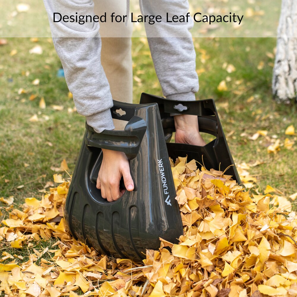 Gardenised 72-gallon Heavy-Duty Self-Standing Collapsible Leaf Bag with Handle and Sturdy Scoop for Leaves - Portable Yard Grass Clipping Rake, Garden Debris Grabber for Lawn Care and Outdoor Cleanup