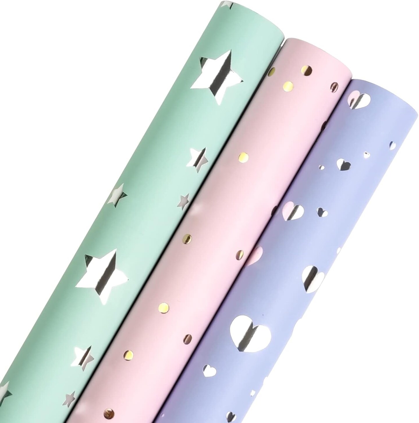 Mini Short Small Wrapping Paper Roll with Cut Lines on Reverse (17&#x22; X 120&#x22; Per Roll)