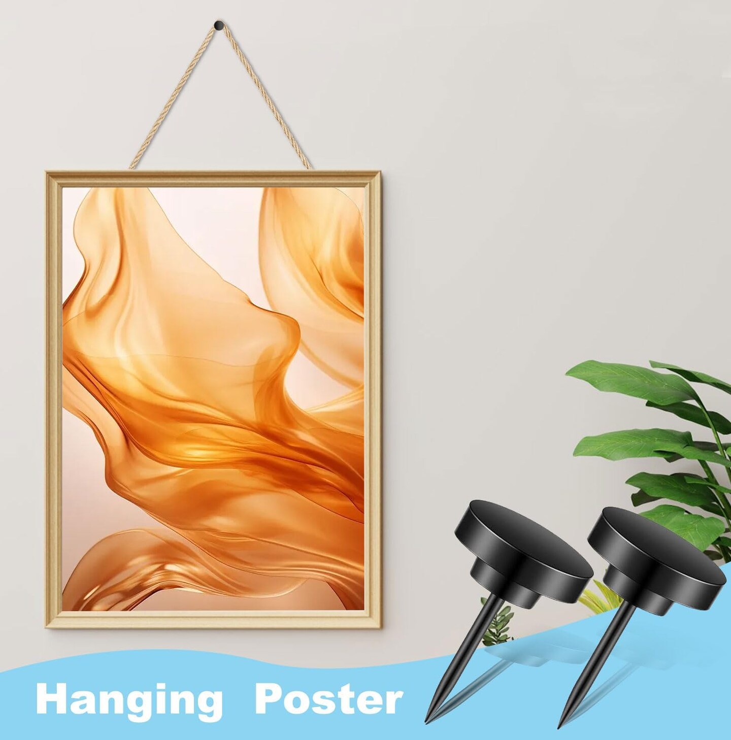 30 pcs push pins metal thumbtacks for wall hanging pictures posters maps black decorative pins for home and office