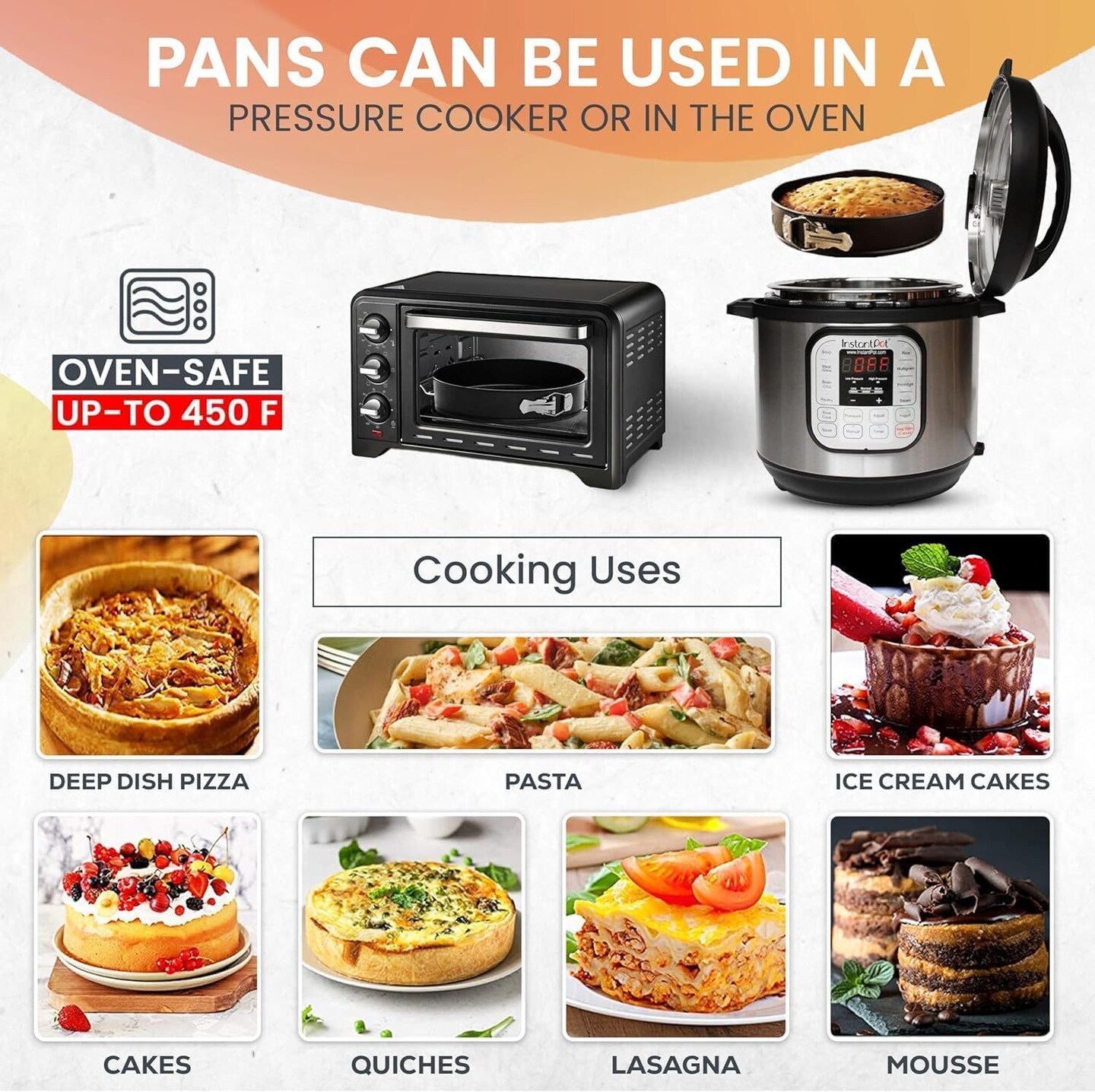 100-Piece Cake Pan & Decorating Set – 3 Non-Stick Springform Pans, Icing Tips, Leveler & eBook