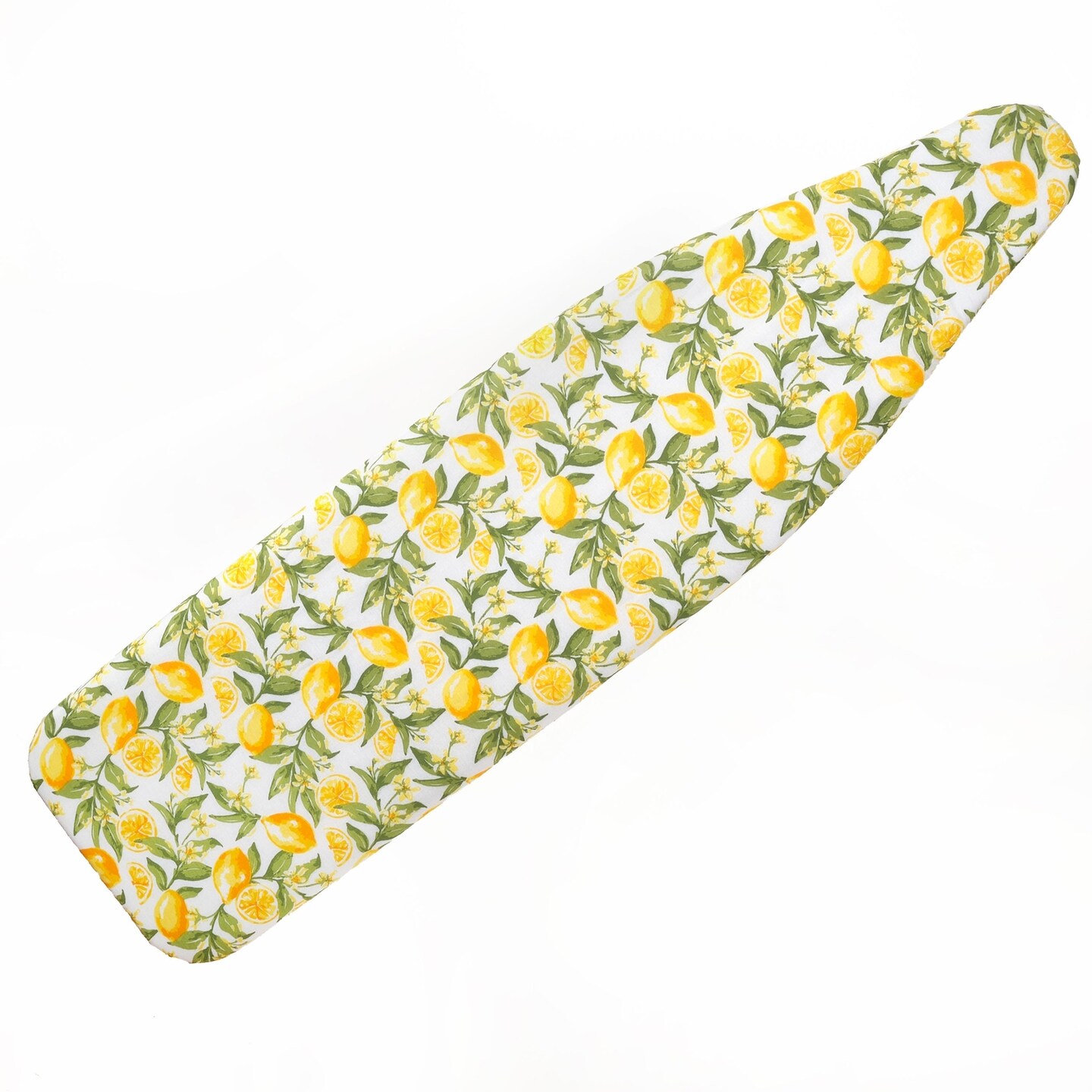 Ironing Board Cover and Pad 15x54 Standard Size Ironing Board Cover with Elastic Edge for Snug and Secure Fit, Thick and Durable Material (Yellow and Green Lemon Print Design)