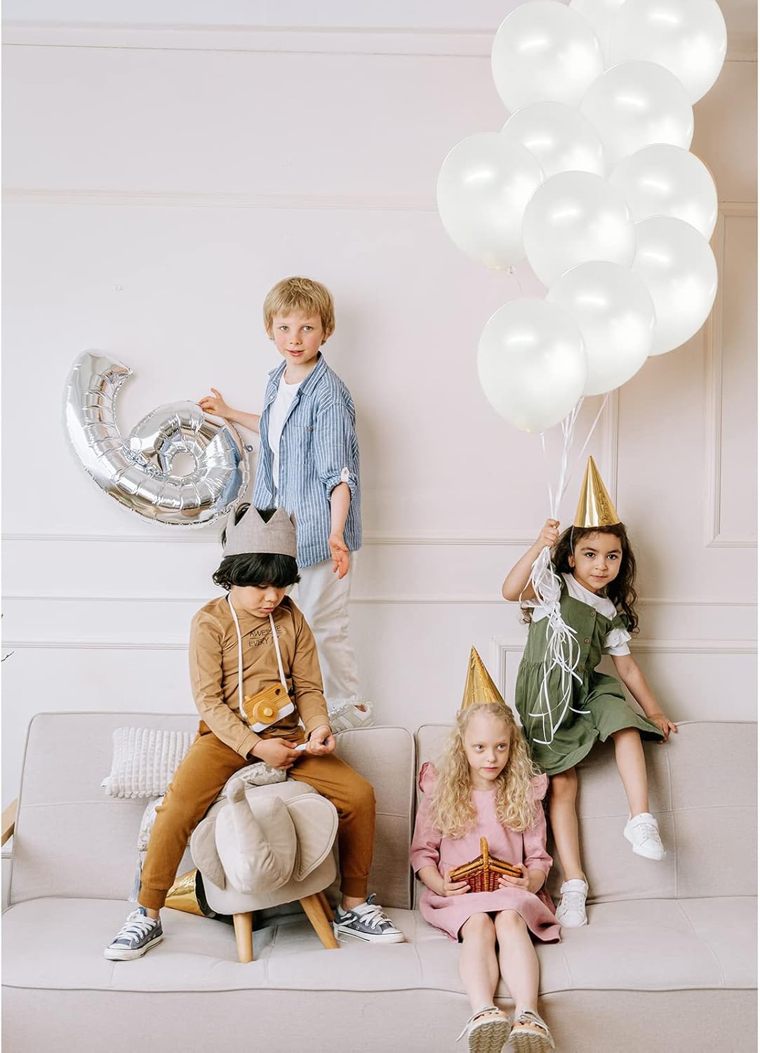 Pearl White Latex Balloons 50pcs 12in Matte Party & Wedding Decor