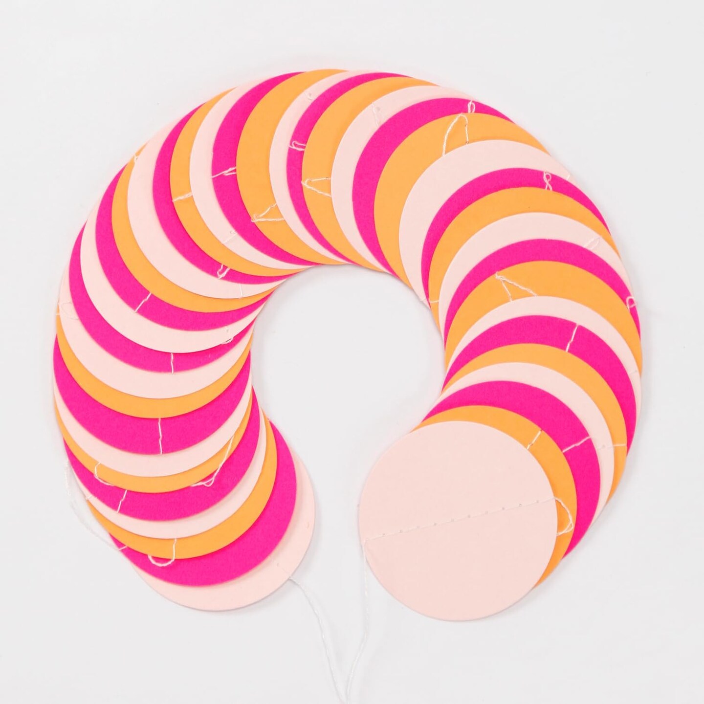 64 ft Hot Pink & Burnt Orange Fall Paper Garland – Birthday, Baby Shower & Wedding Decor