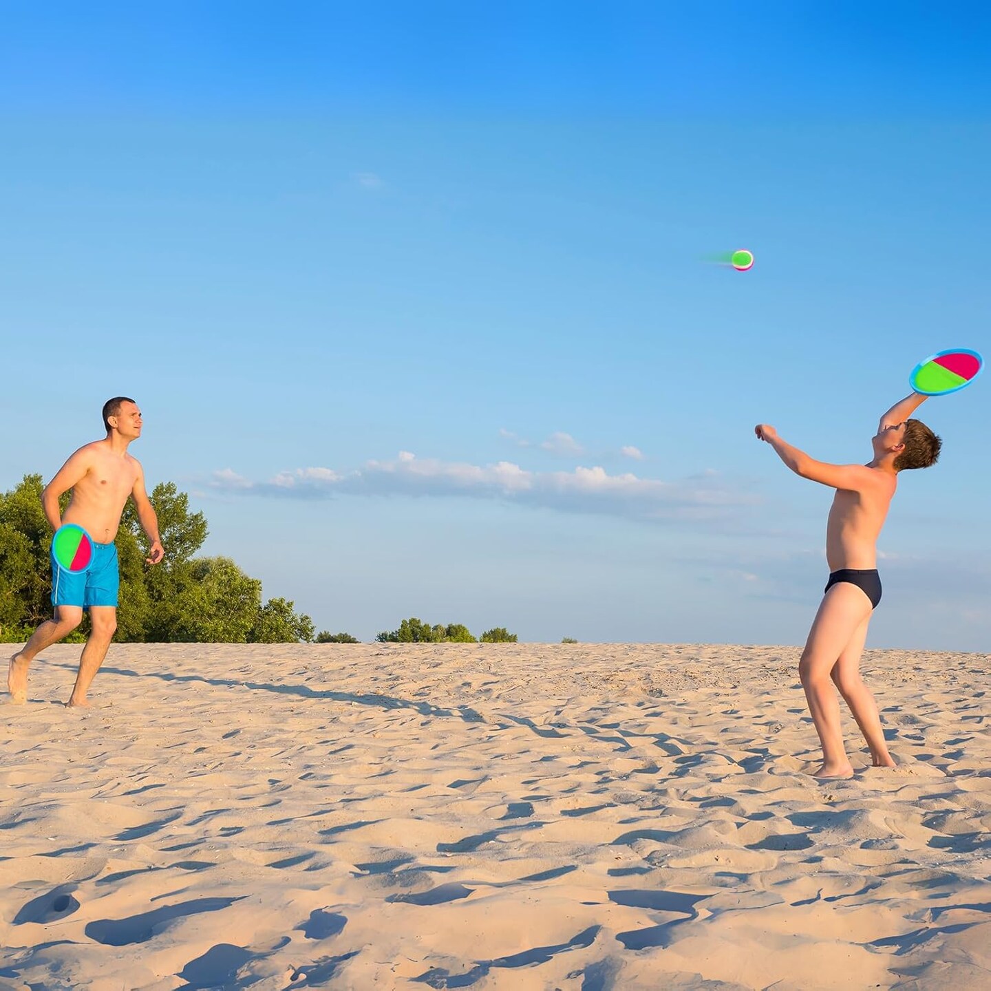 Summer Toss and Catch Ball Set Kids Toys Outdoor Beach Pool Toys Ball Catch Sets Classic Outdoor Beach Games
