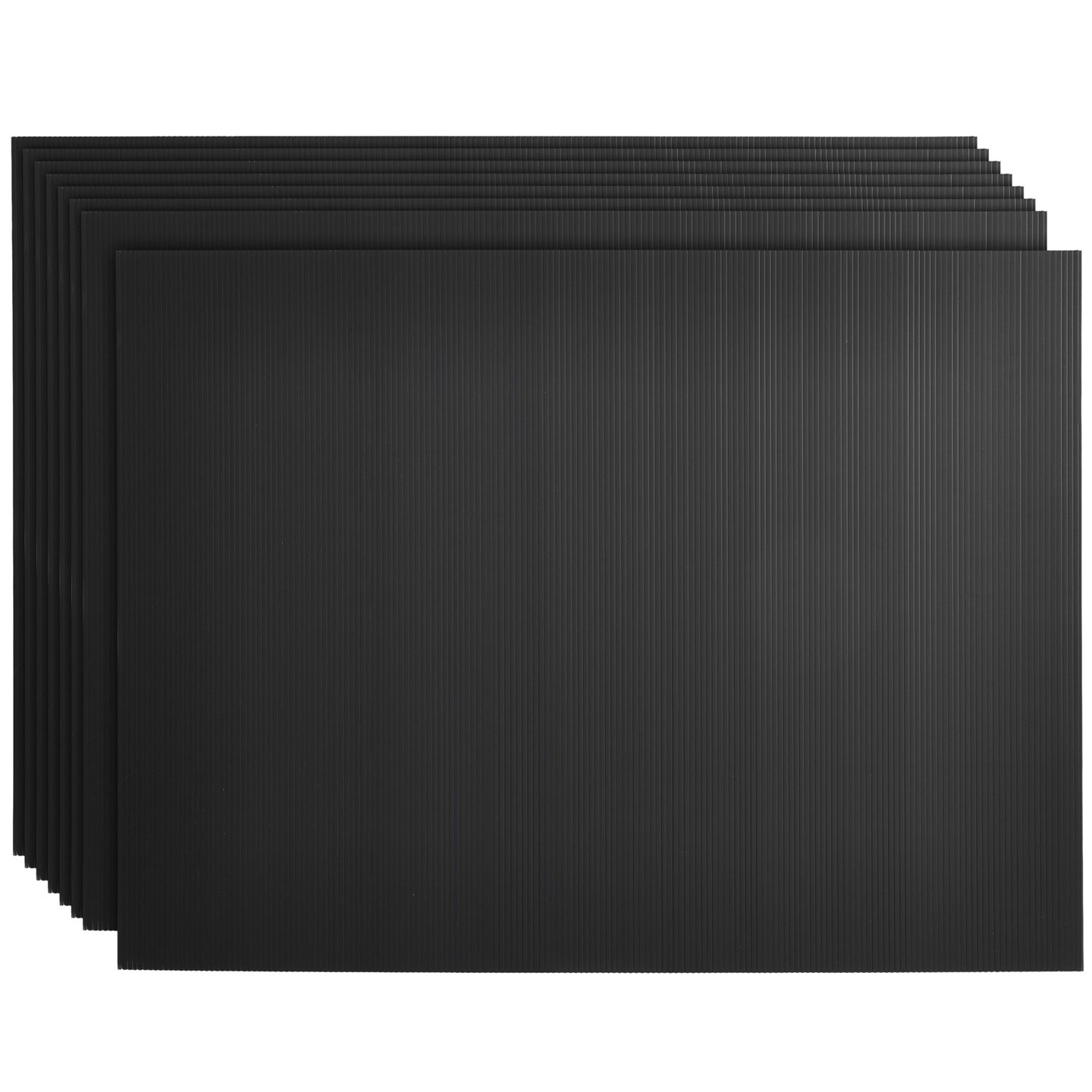 8-Pack Corrugated Plastic Yard Signs, 18x24 Outdoor Poster Board for Garage and Estate Sale, Happy Birthday, Moving, Lawn, Open House Supplies, Arts & Crafts, 4mm Thick Sheets Blank Surface (Black)
