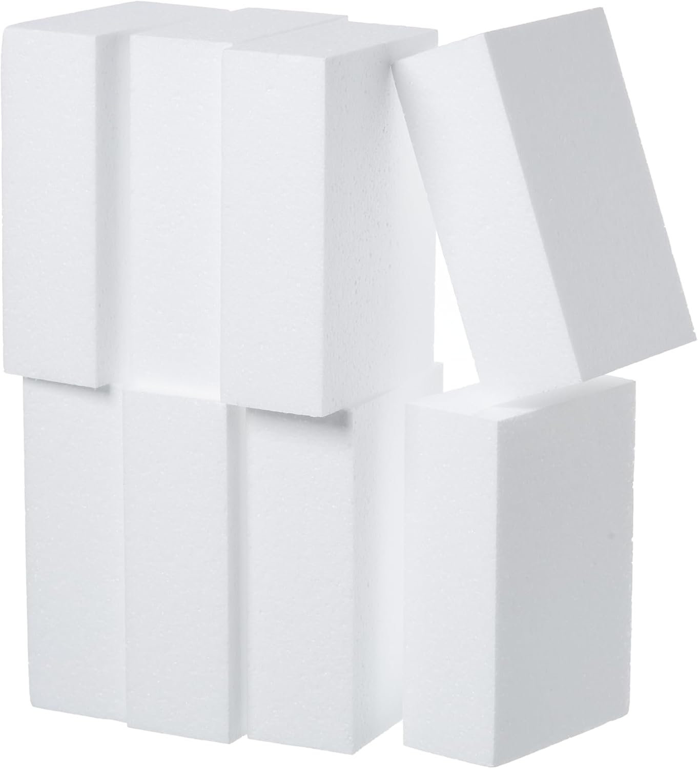 8 Pack Craft Foam Blocks 6X4X2in Polystyrene Brick Rectangle for Arts School Projects Sculptures Floral Arrangements Modeling and Centerpieces