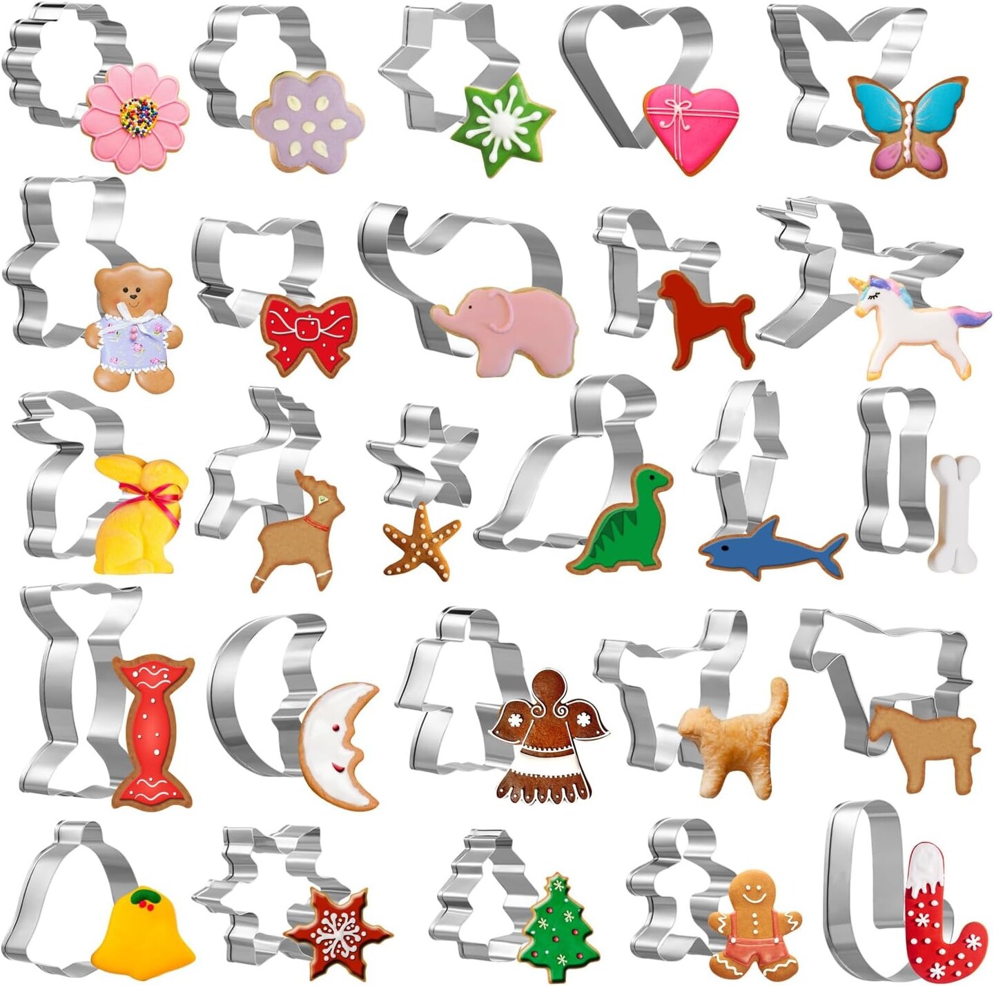 Mini Animal &#x26; Unicorn Cookie Cutter Set 26 Pieces