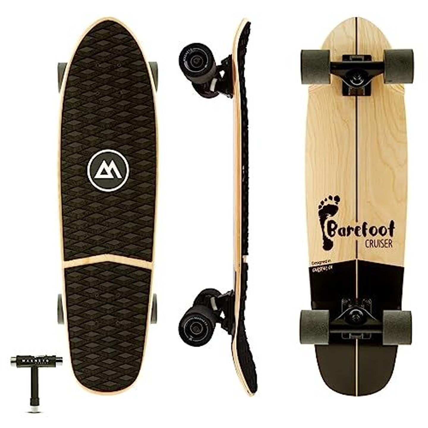Magneto Complete Skateboard | 27.5" x 7.5" | 6-Layer Canadian Maple Double Kick Concave Deck | Skateboard Cruiser Skateboard for Kids, Boys, Girls, Beginners, Teens & Adults