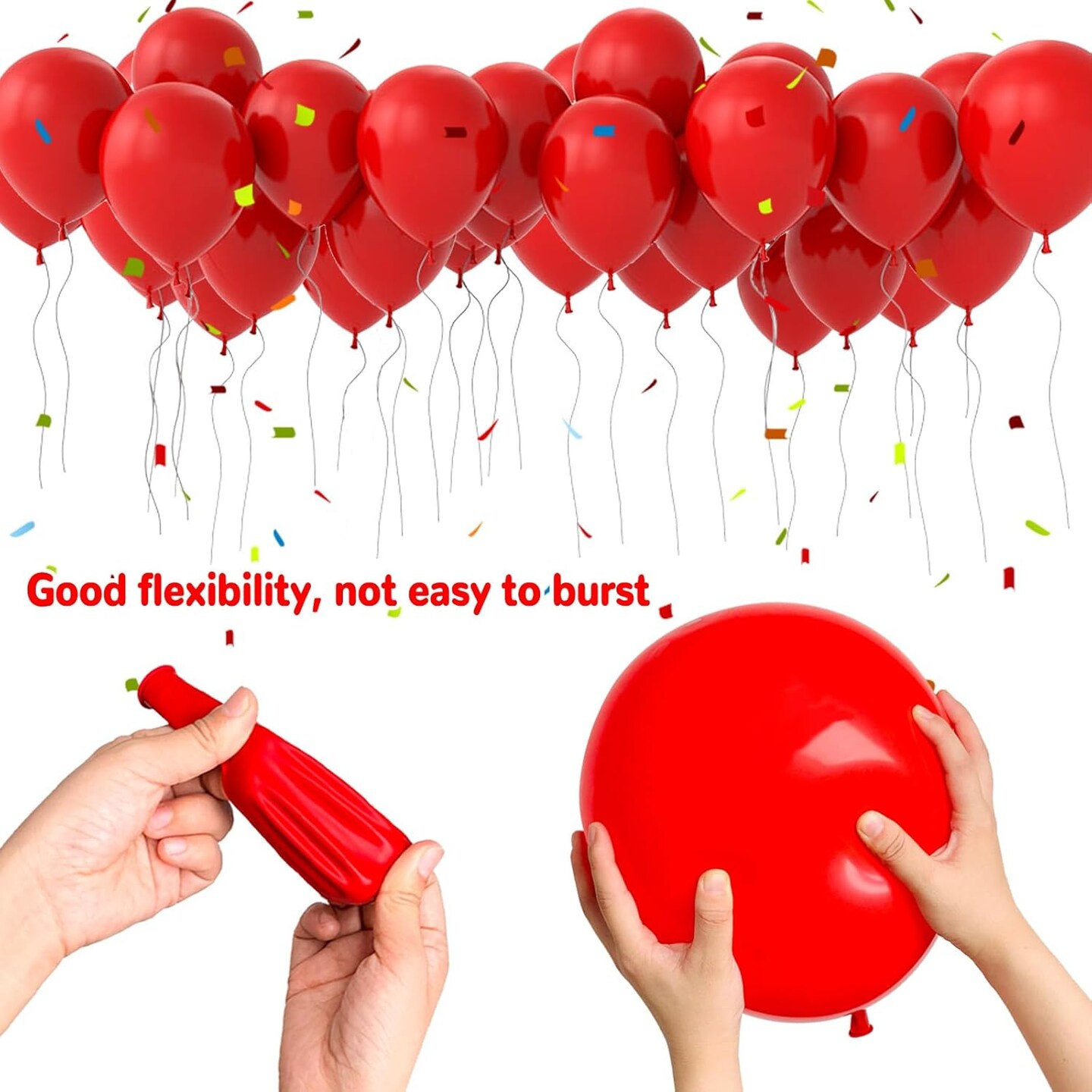 100pcs Red and white balloons 12 Inch Thickened Latex Red white Balloons for Valentine&#x27;s Day Birthday Wedding Mother&#x27;s Day Christmas Party Decorations