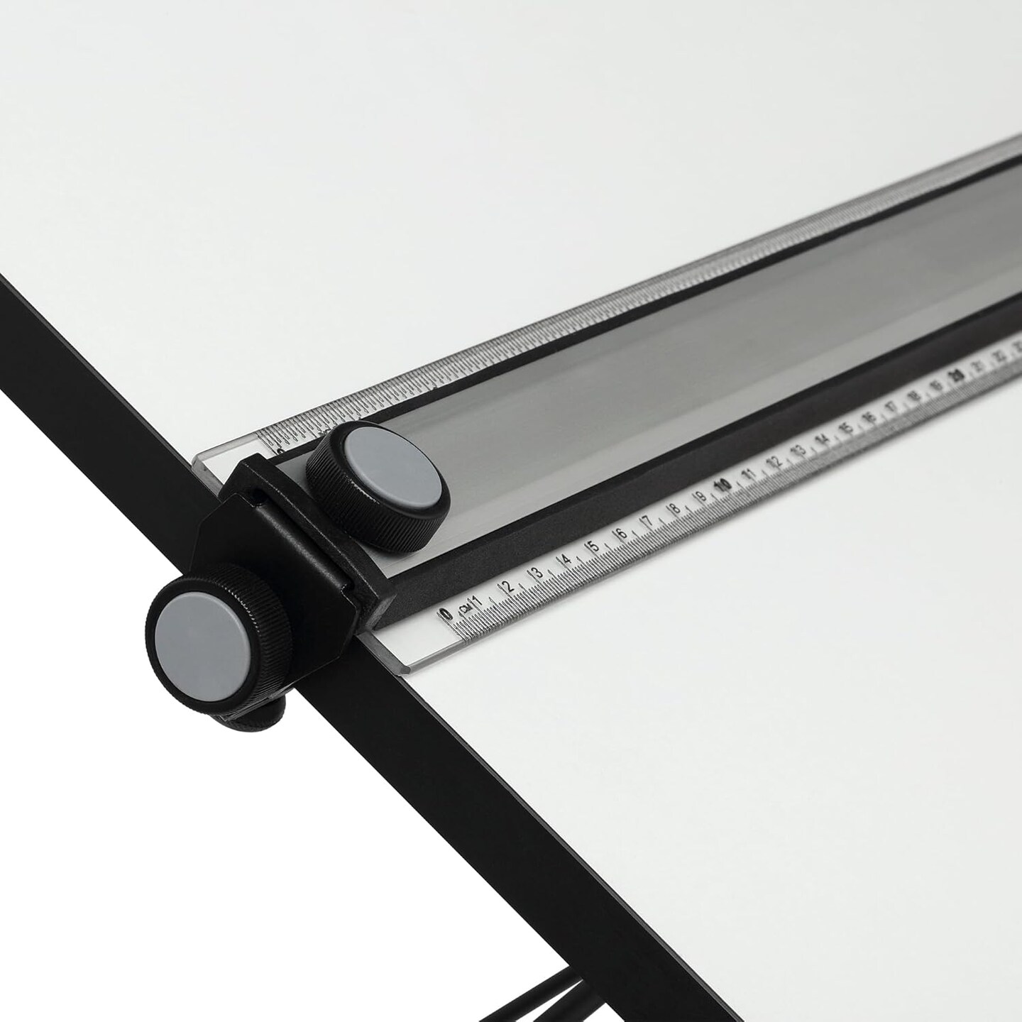 Drawing Board for Artists and Designers - Portable Workspace for Drawing, Sketching, Drafting, Painting - Fixed Angled Laminated Surface with Ruler and Parallel Motion Bar