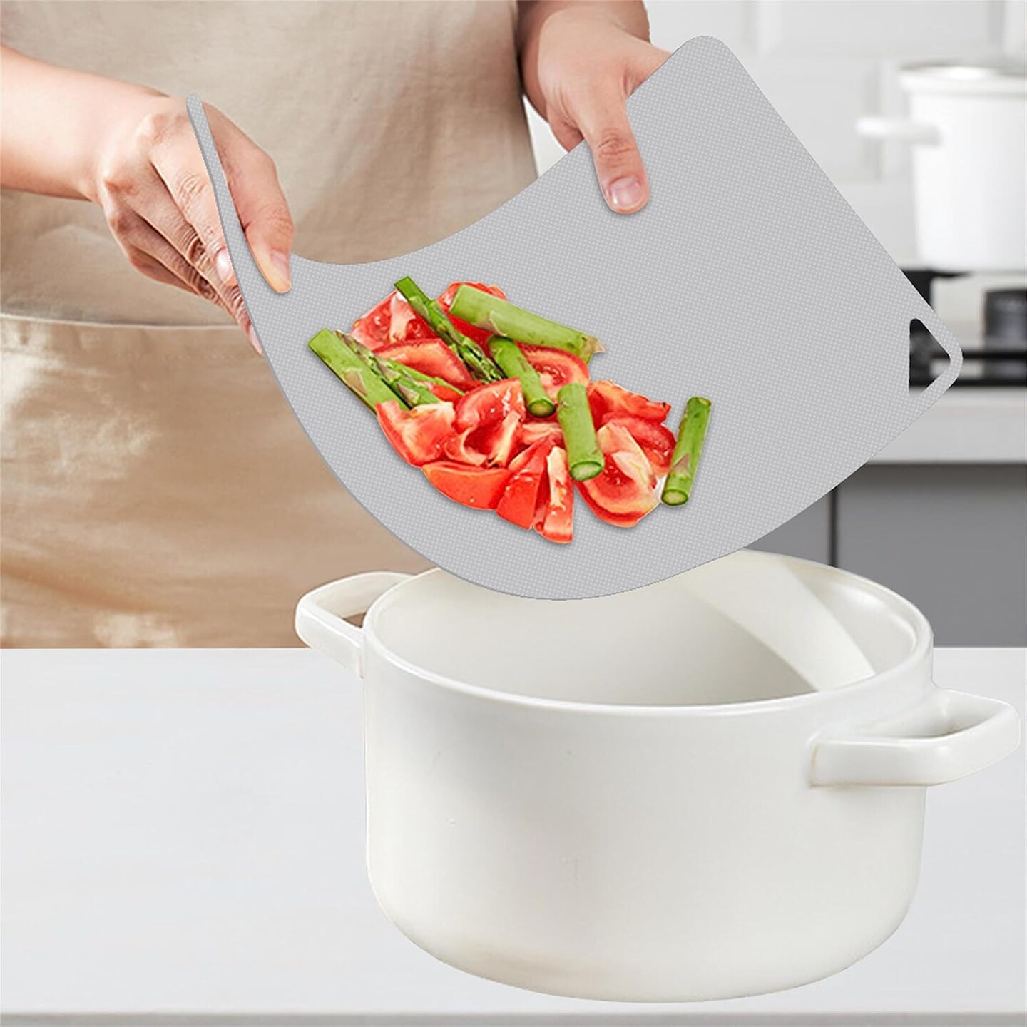 Flexible Plastic Cutting Boards Mats for Kitchen Set of 3, Non Slip Cutting Mat
