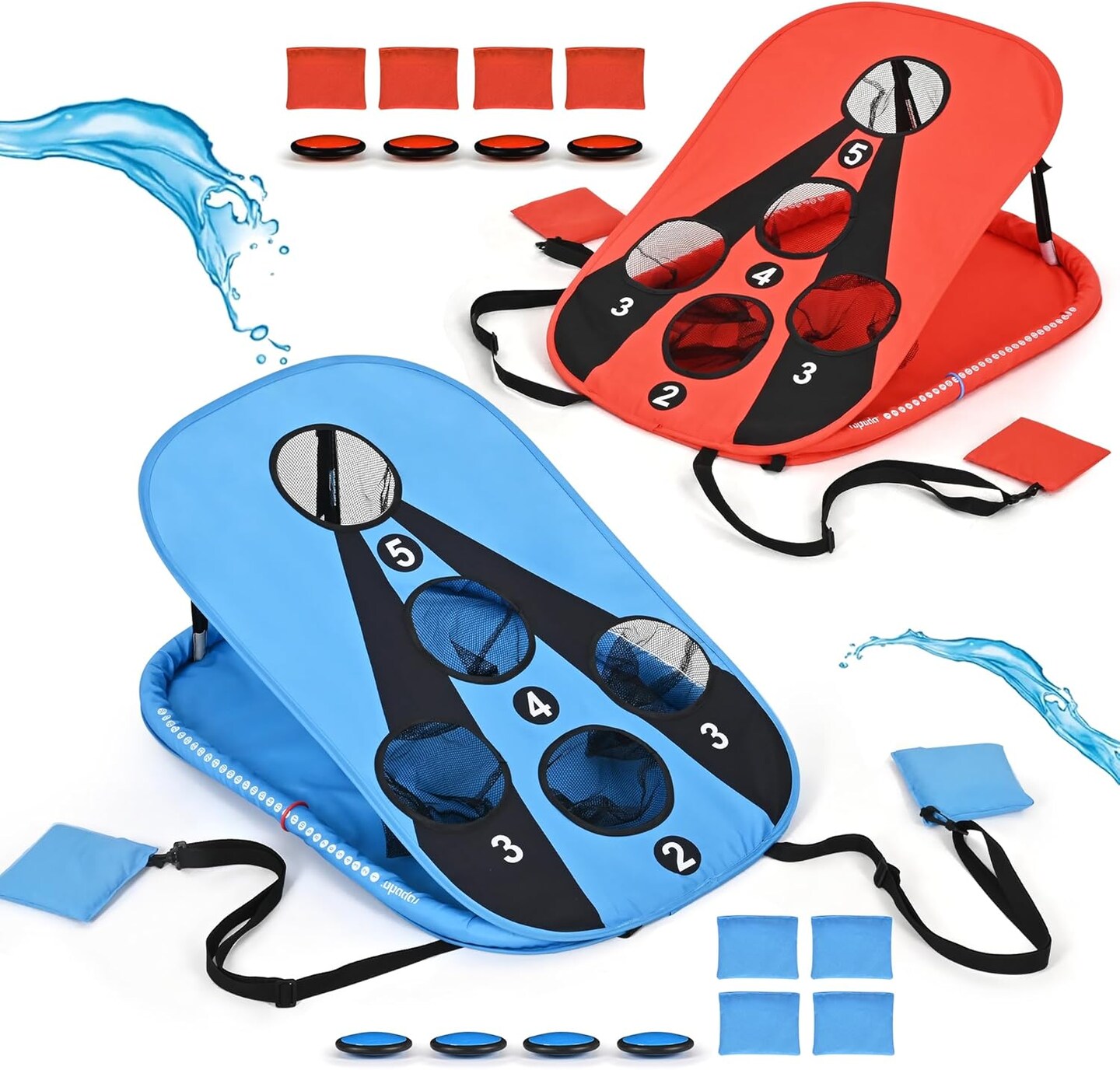 Pool Cornhole Board Set, 3ft x 2ft Corn Hole Games for Adults, Cornhole Set Floating, Pool Games for Adults, Water and Land Dual-Purpose, Easy Setup, Beach Toys for Family, Beach/Lawn Toys